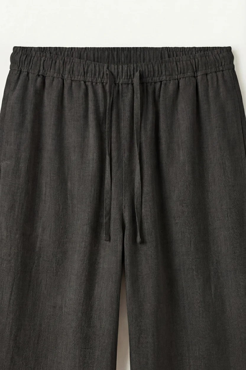 Catania Linen Pantalon Black