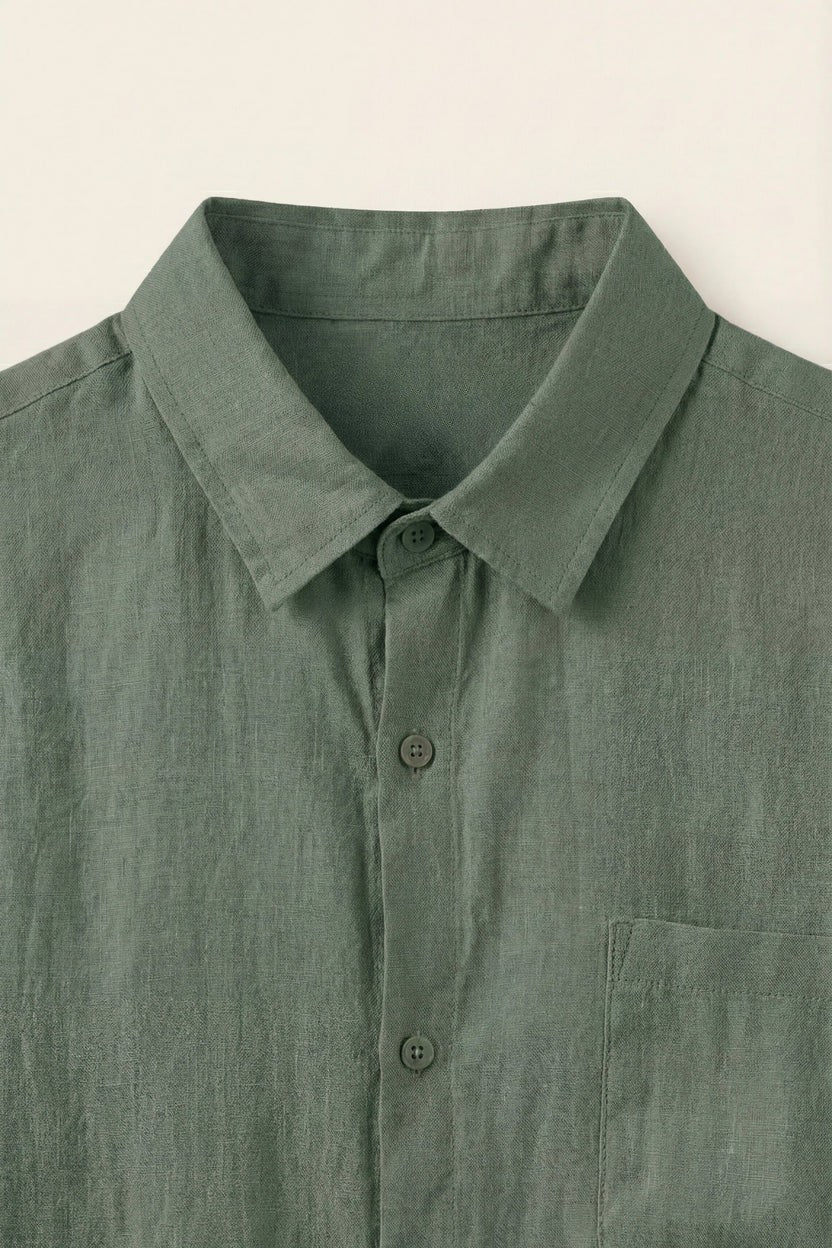 Torino Linen Shirt Green