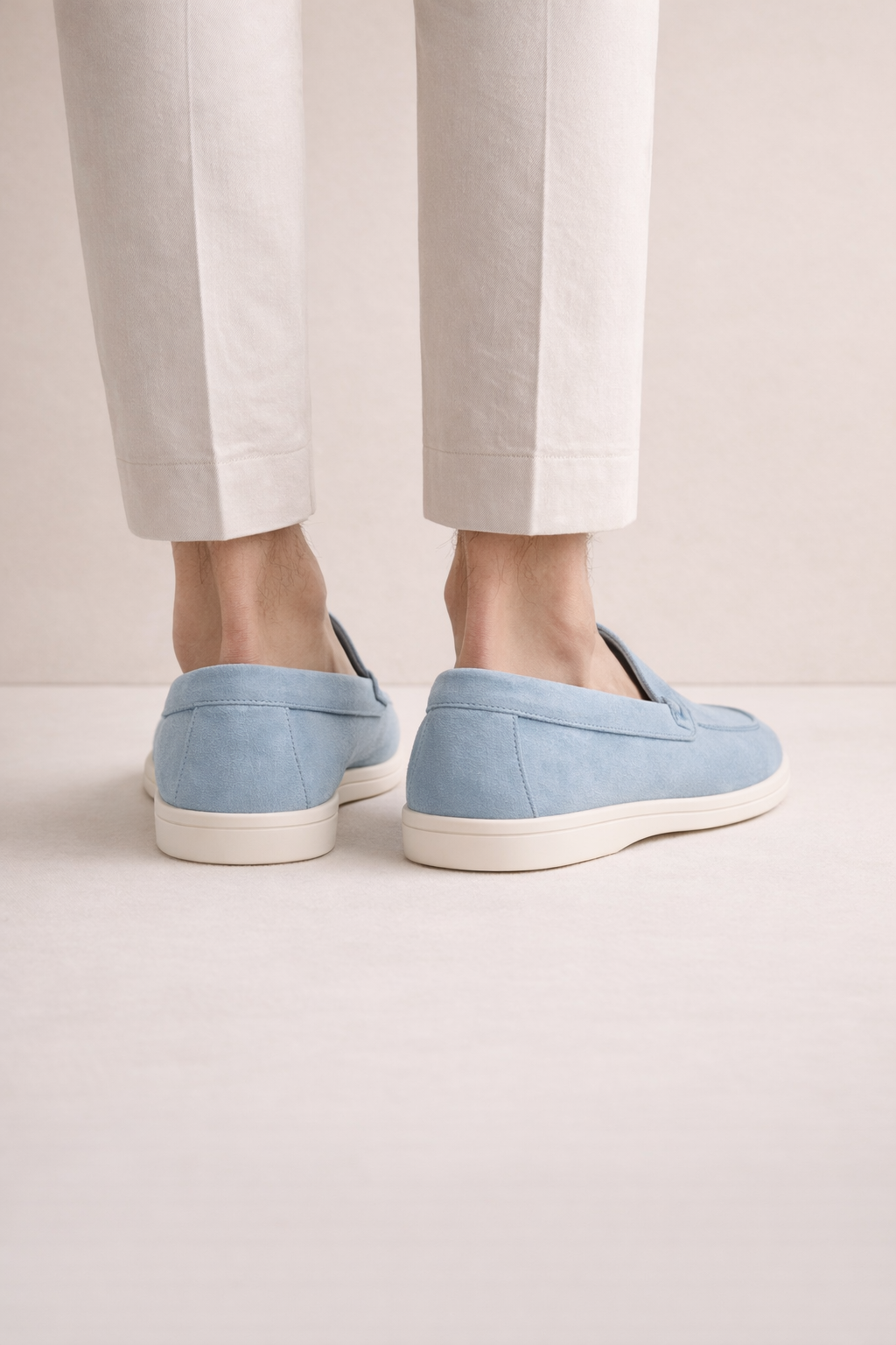 Velaro Suede Loafers Light Blue