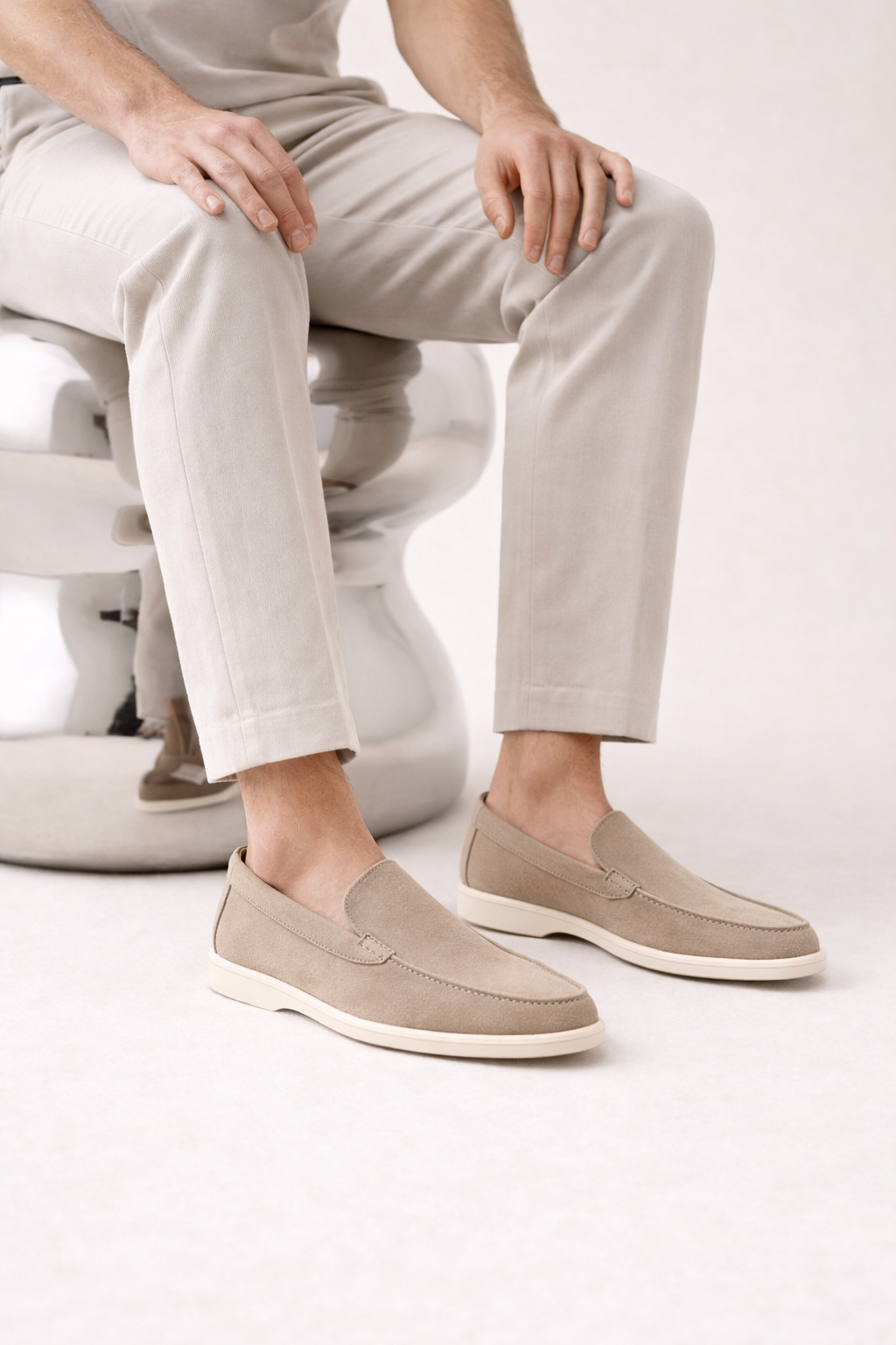 Velaro Suede Loafers Beige