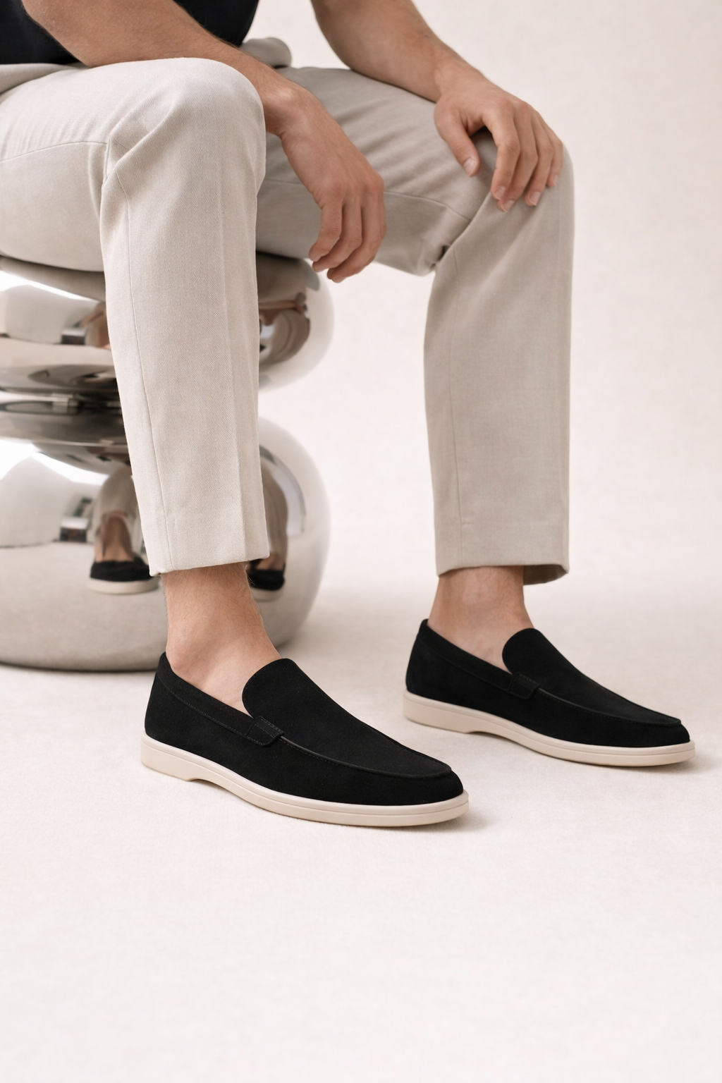 Velaro Suede Loafers Black