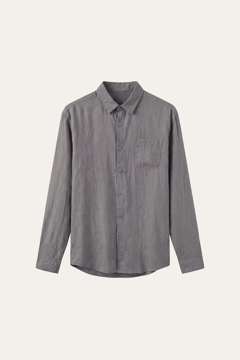 Torino Linen Shirt Grey