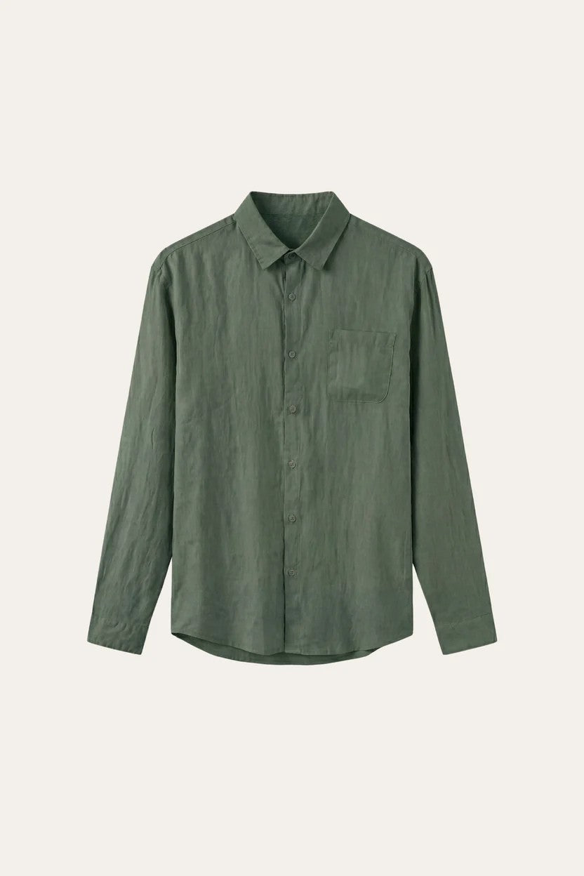 Torino Linen Shirt Green