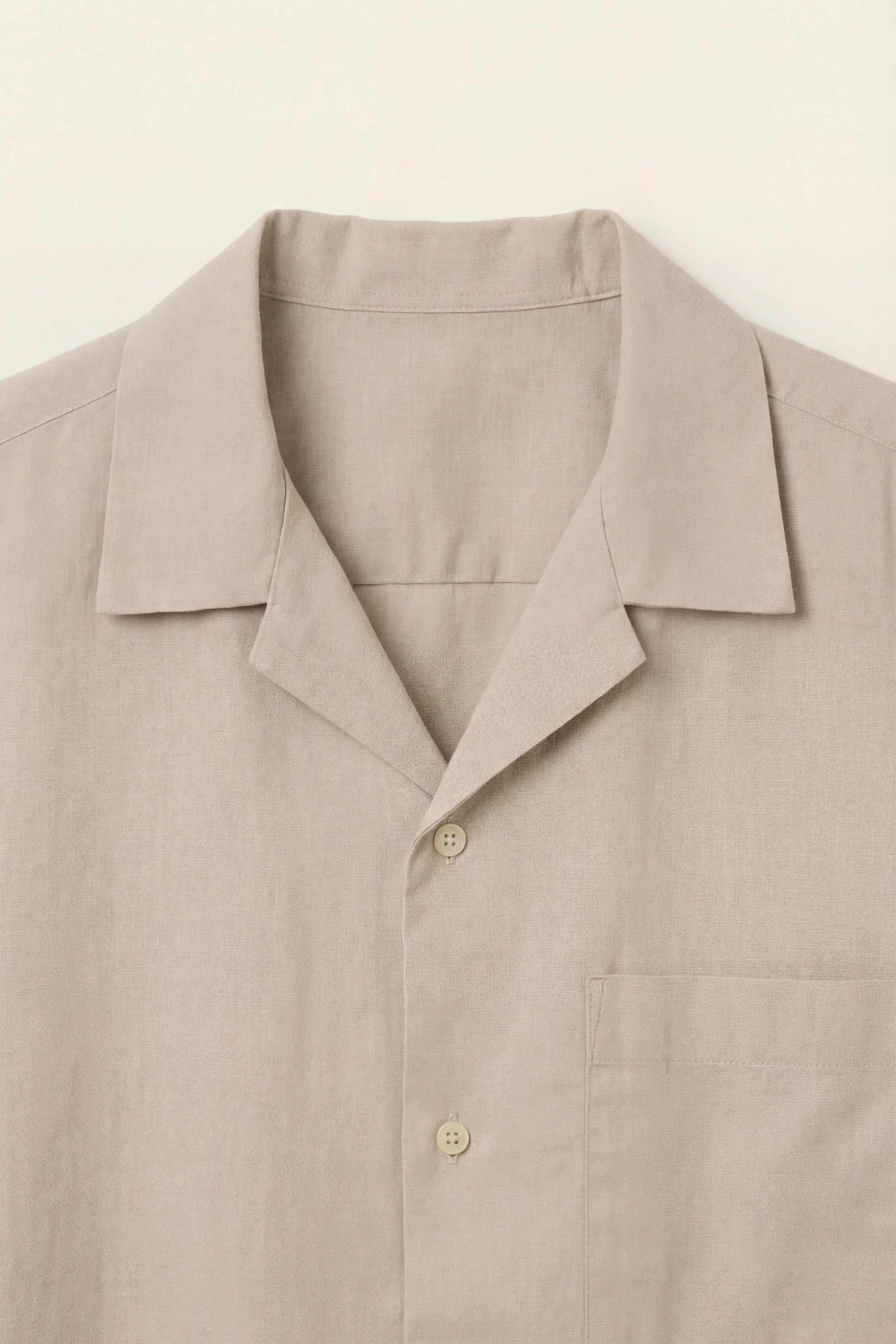 Ancona Linen Cotton Shirt Beige