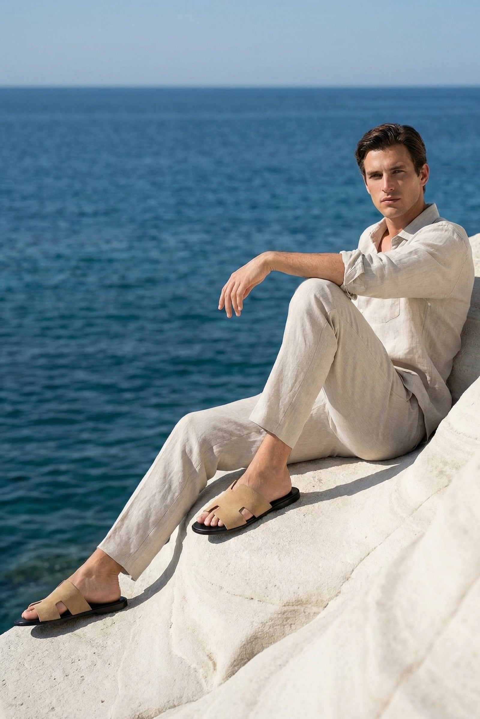 Matera Suede Sandal Sand