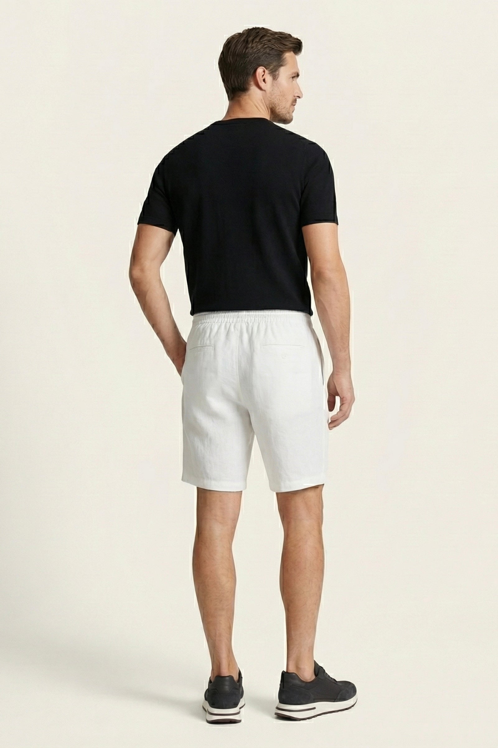 Rimini Linen Drawstring Shorts White