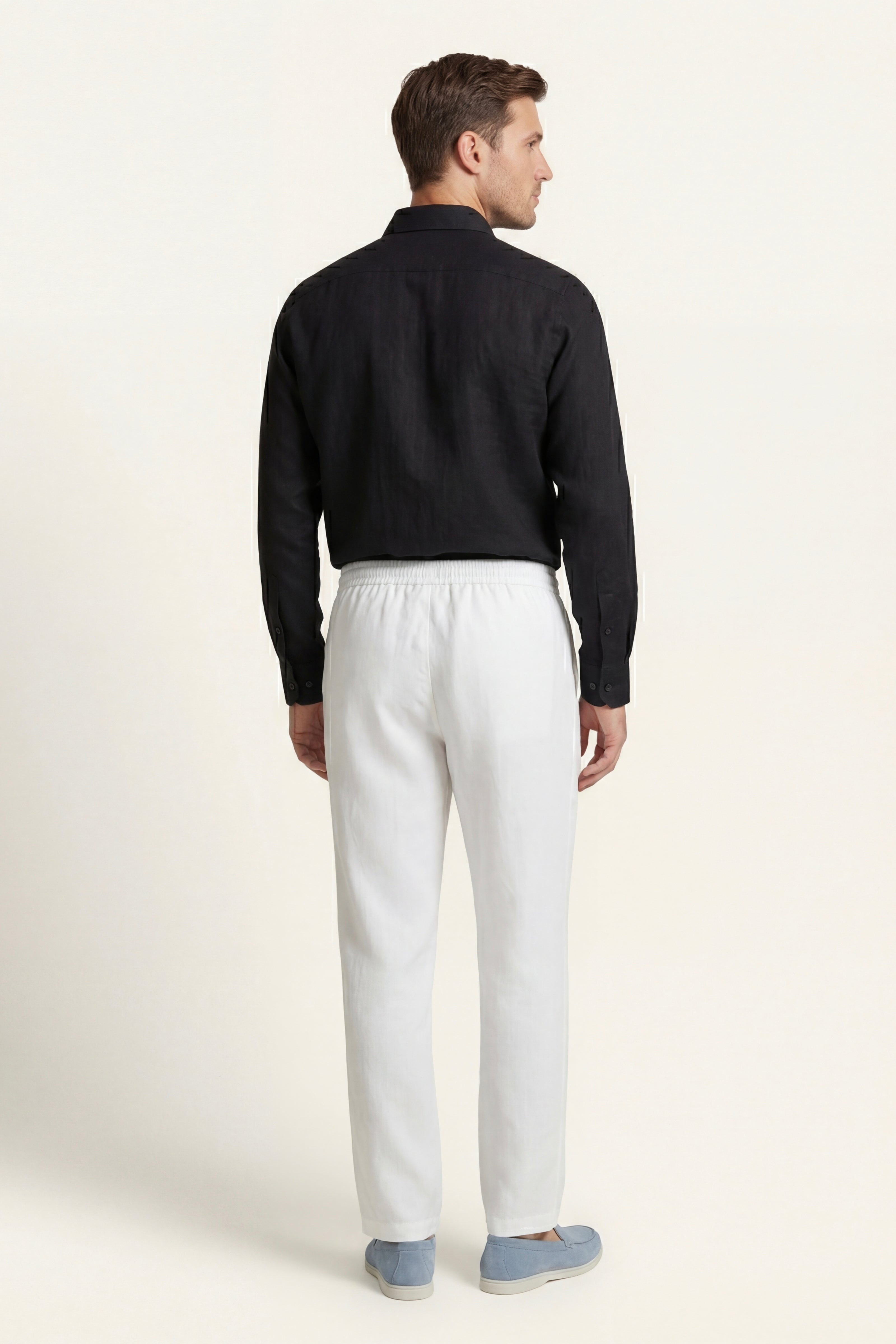 Catania Linen Pantalon White