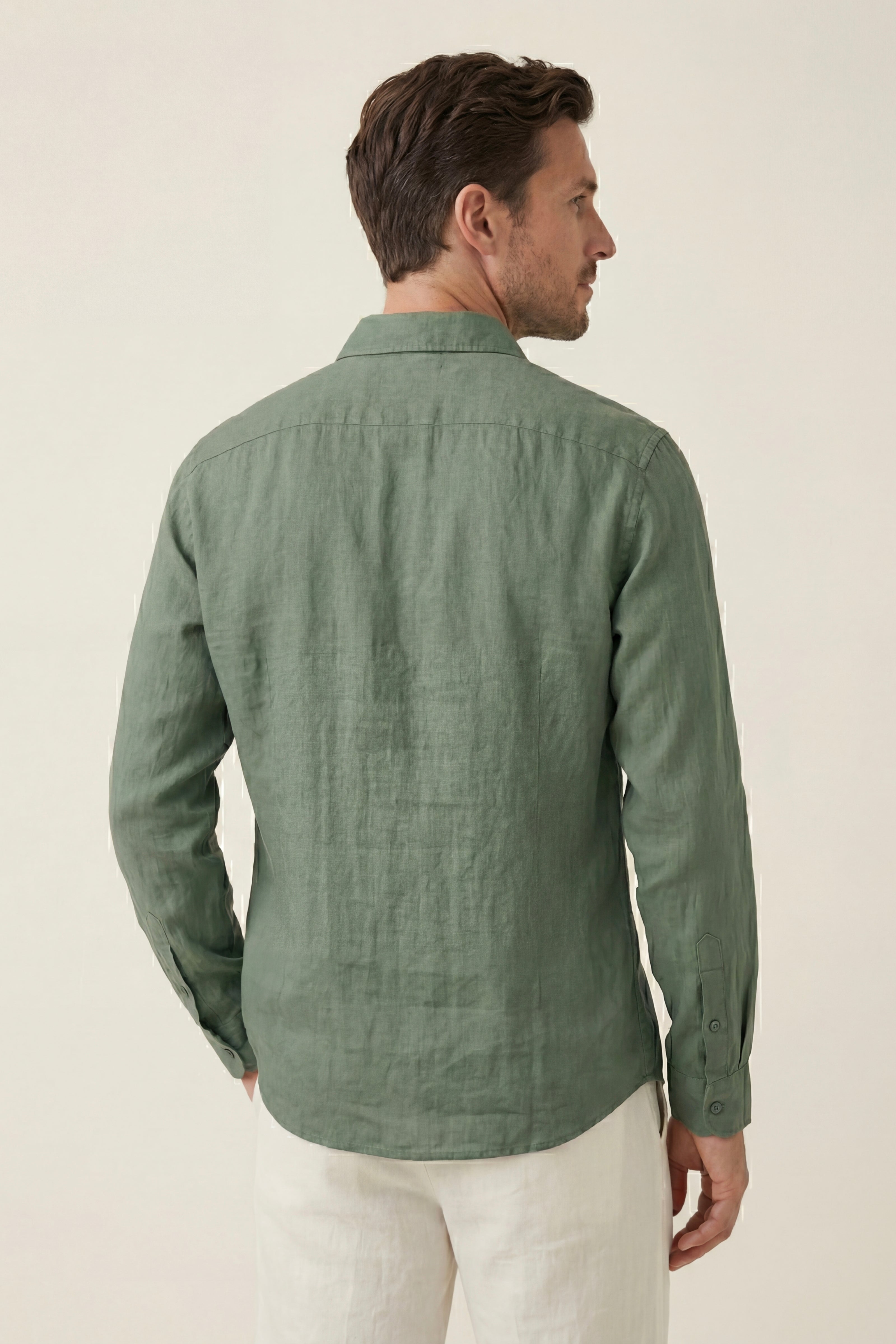 Torino Linen Shirt Green