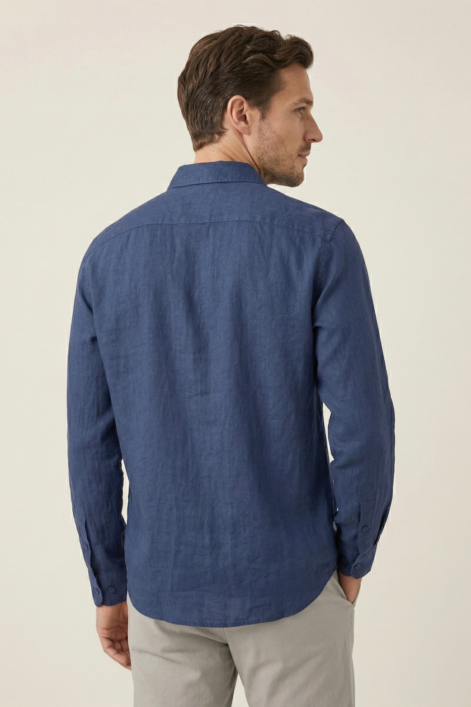 Torino Linen Shirt Blue