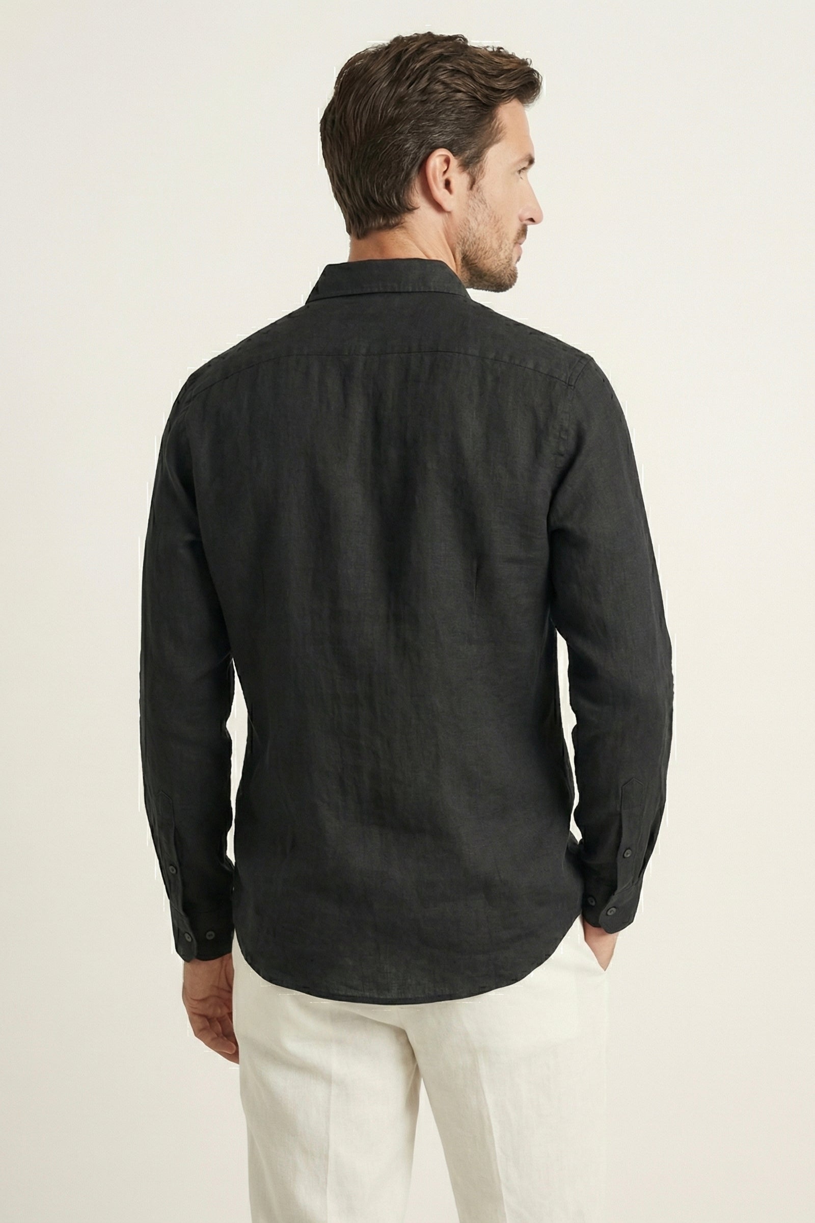 Torino Linen Shirt Black