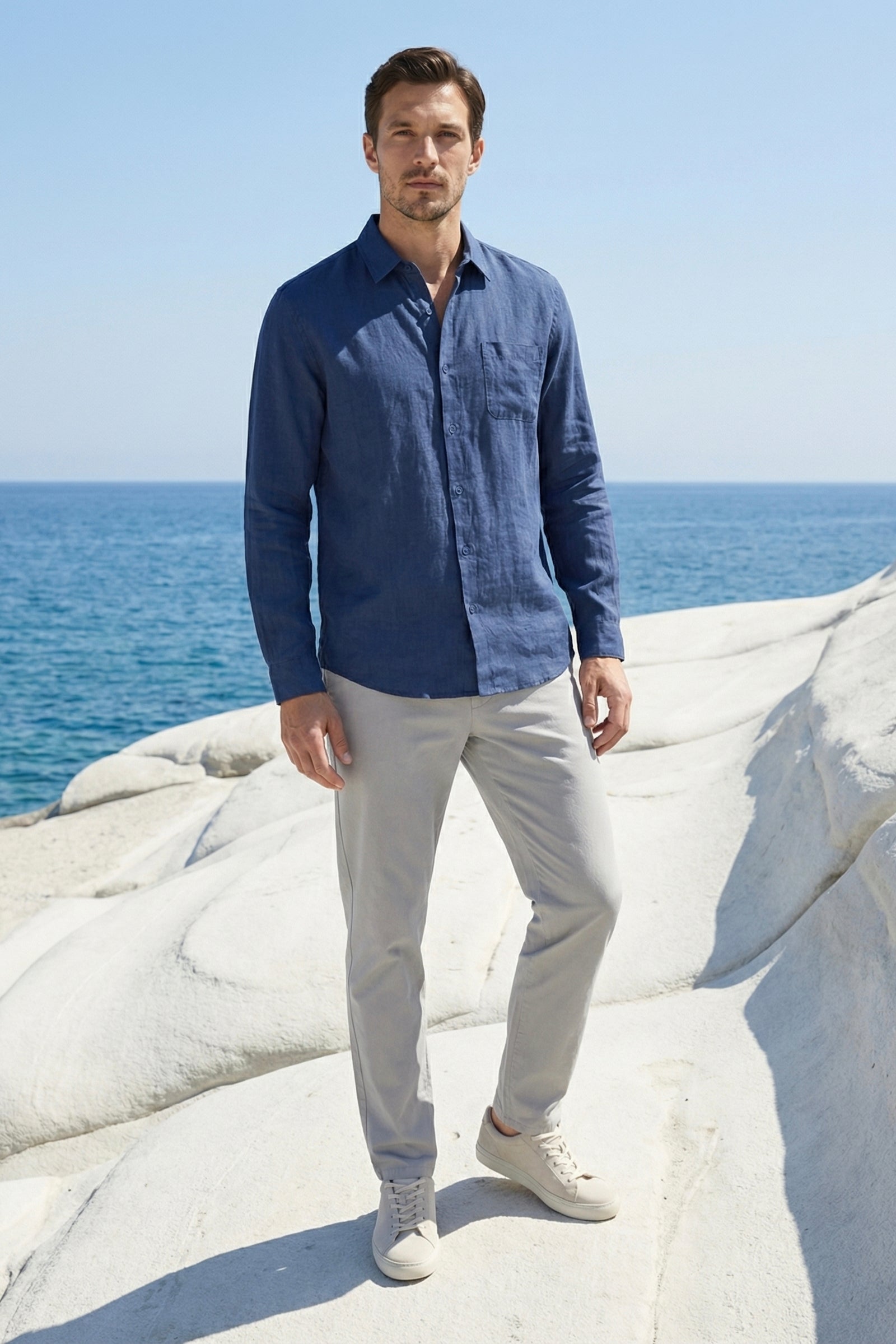 Torino Linen Shirt Blue