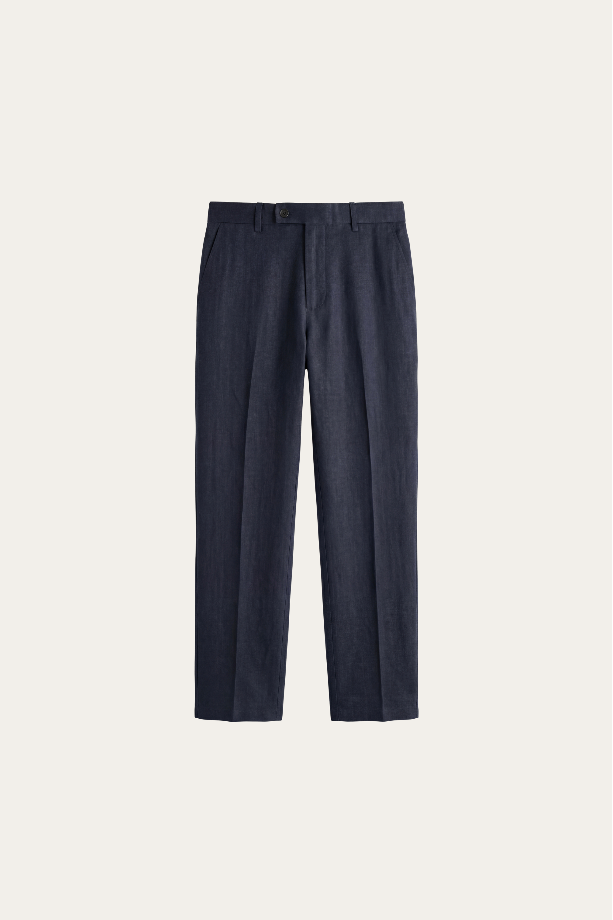 Modena Linen Tailored Trousers Navy