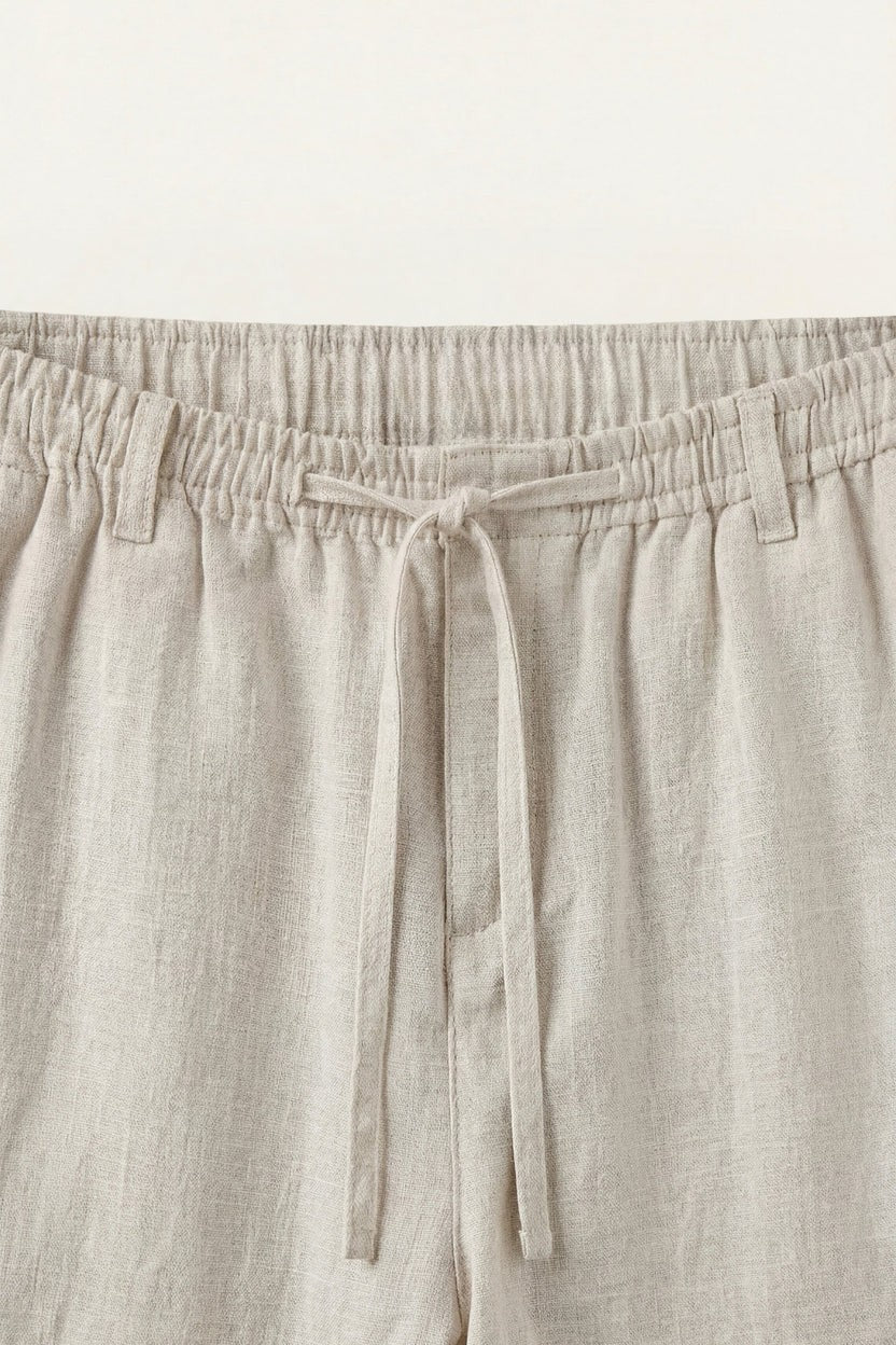 Rimini Linen Drawstring Shorts Beige