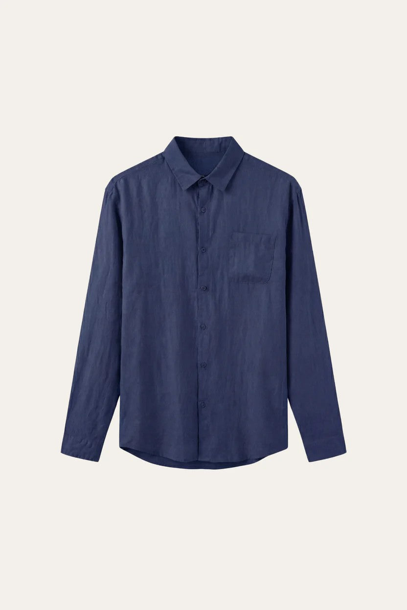 Torino Linen Shirt Blue