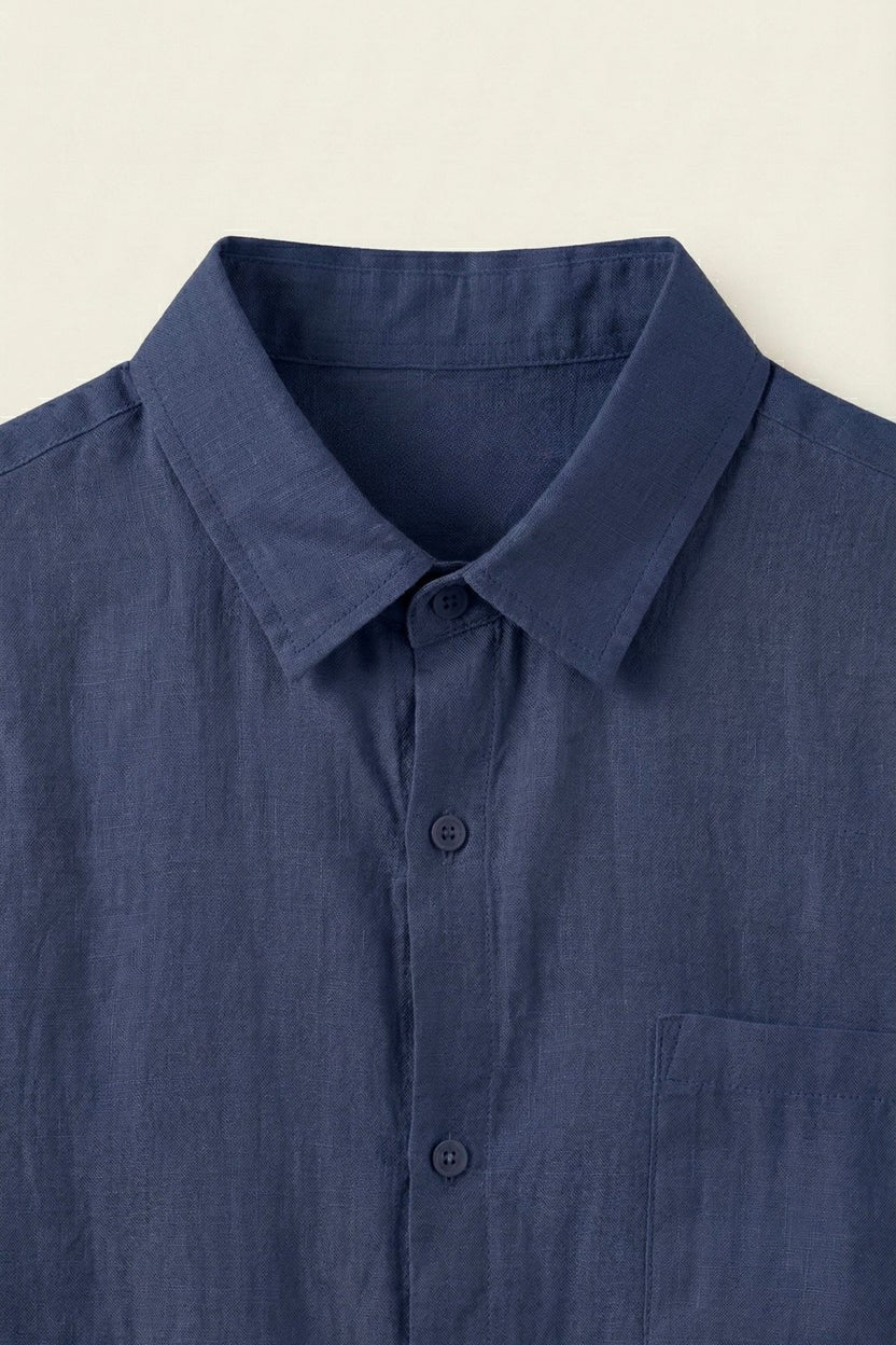 Torino Linen Shirt Blue