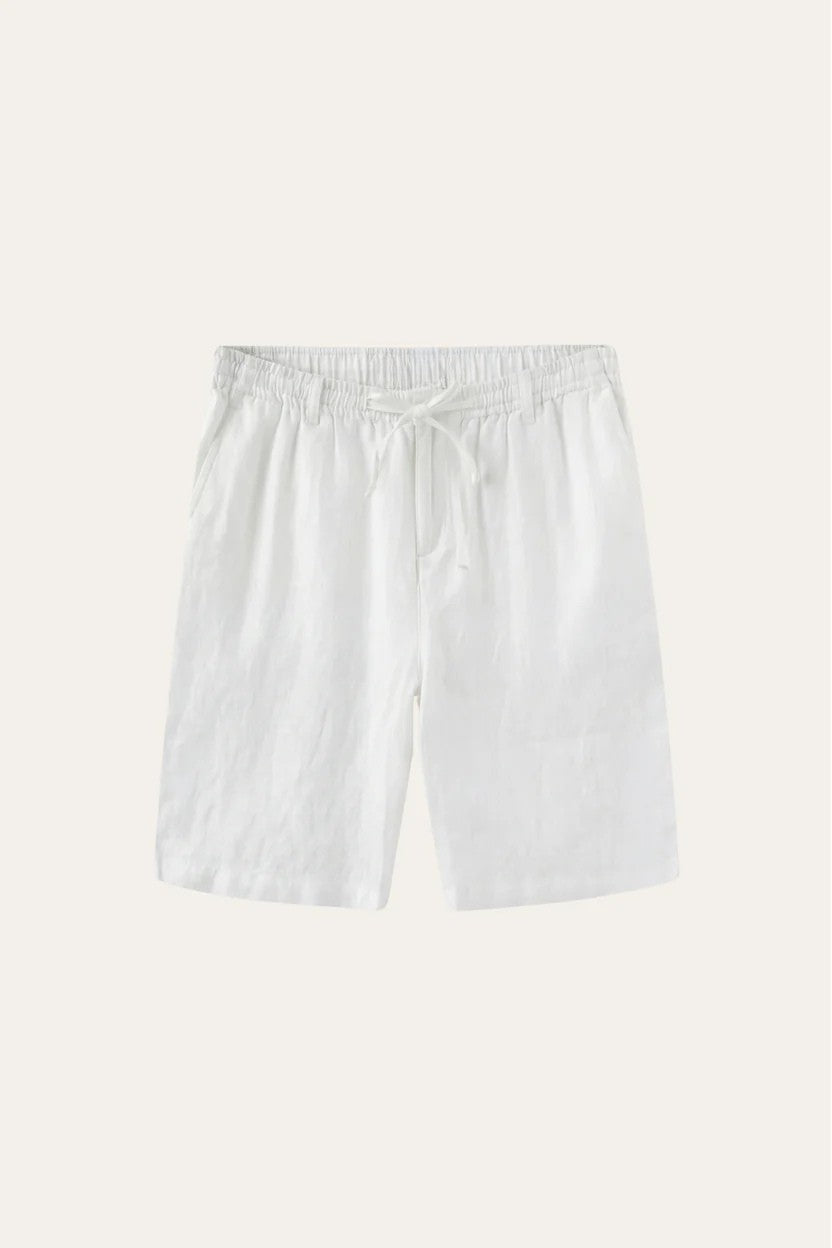 Rimini Linen Drawstring Shorts White