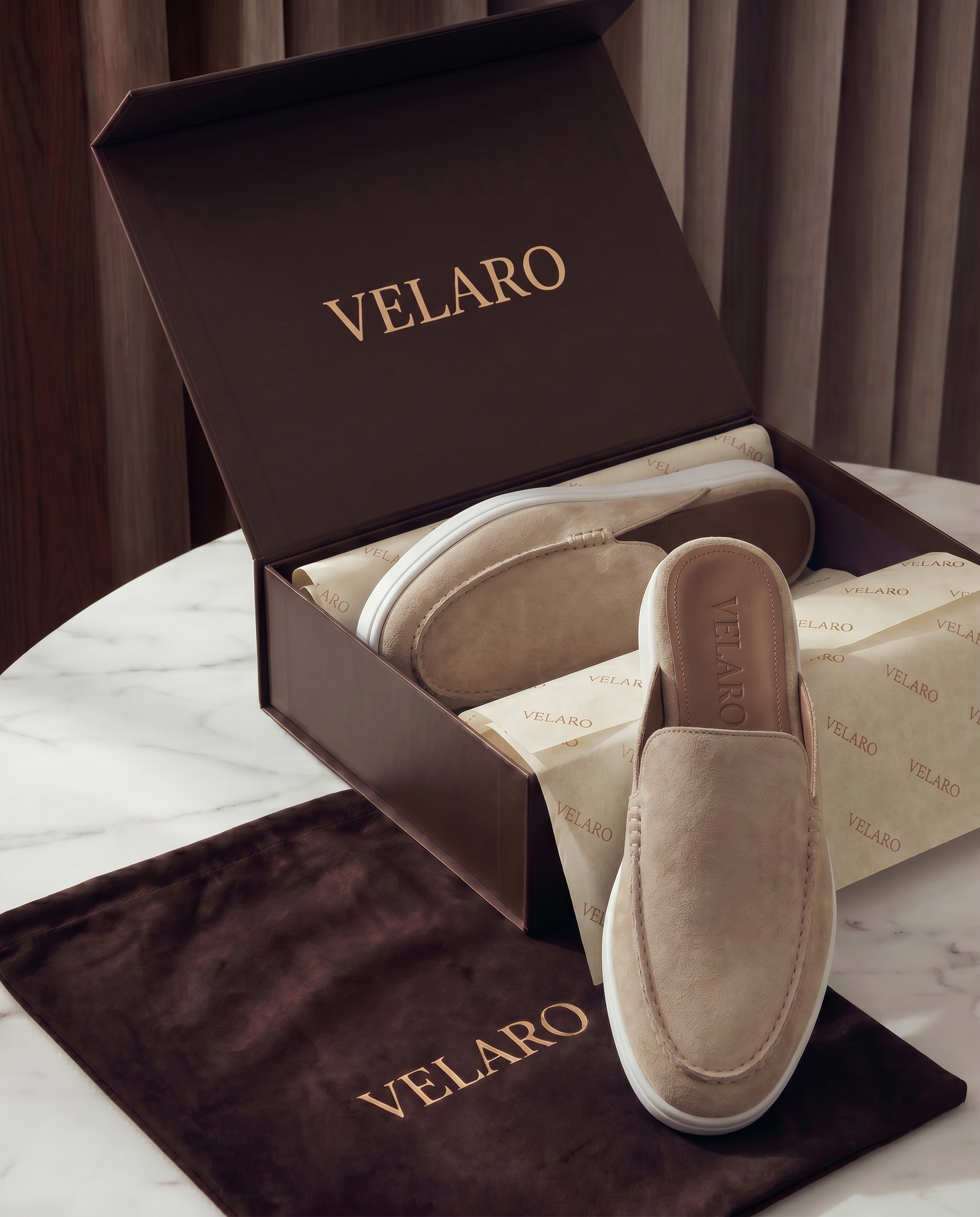 Yacht Suede Mule Beige