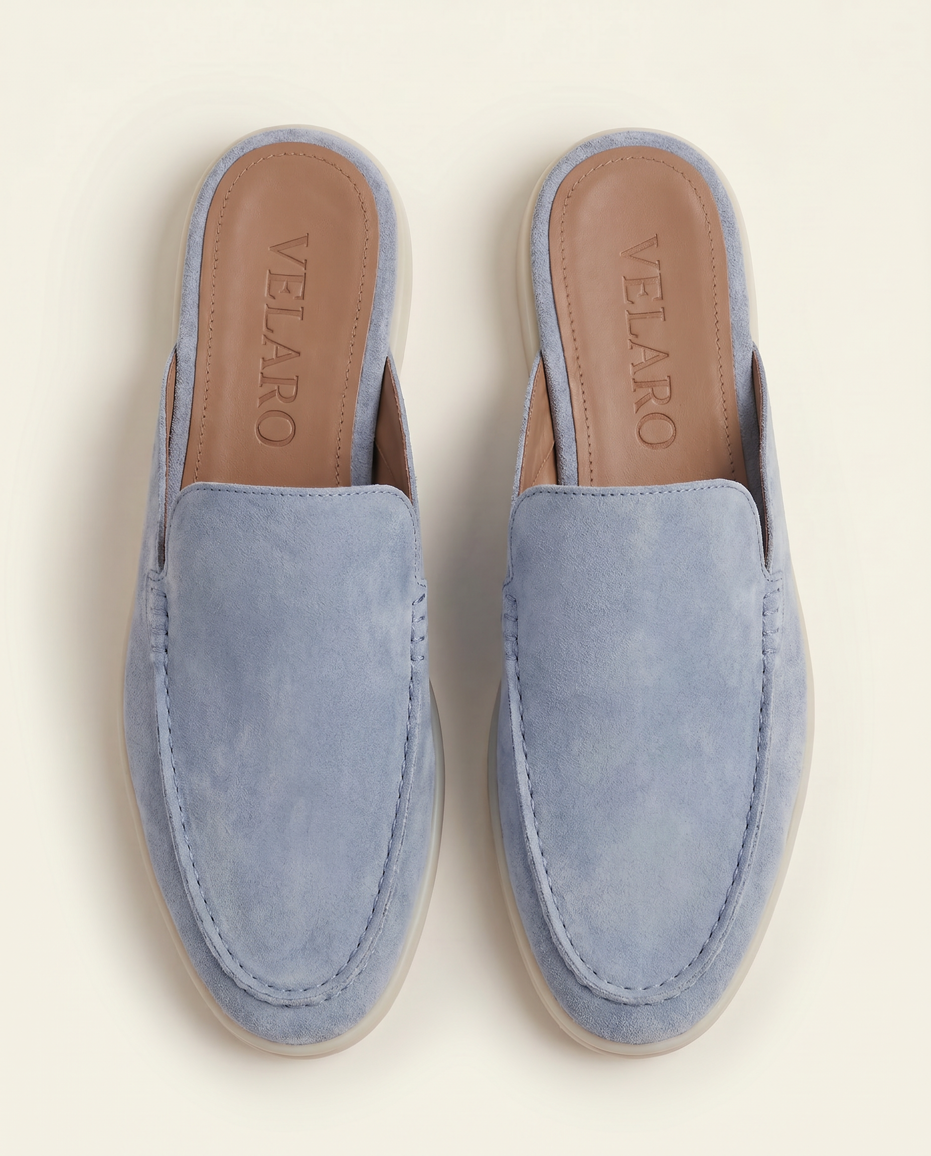 Yacht Suede Mule Baby Blue