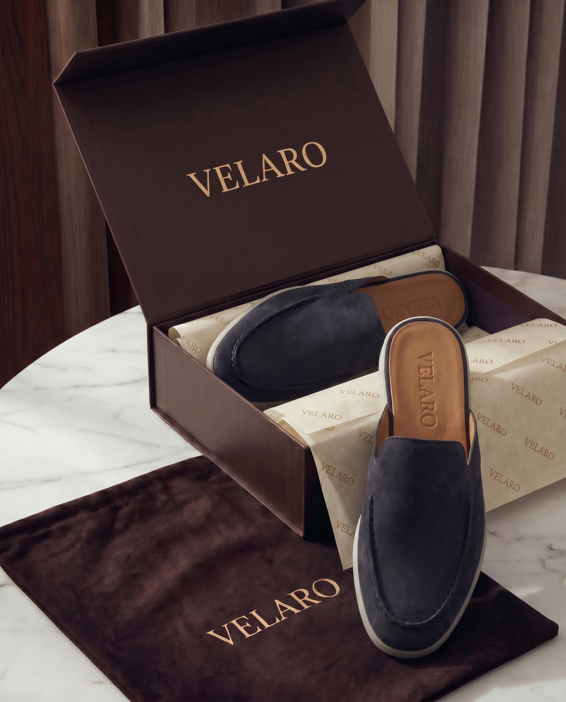 Yacht Suède Mule V2 Navy