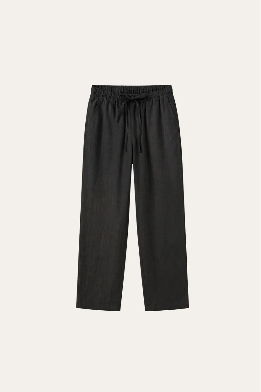 Catania Linen Pantalon Black