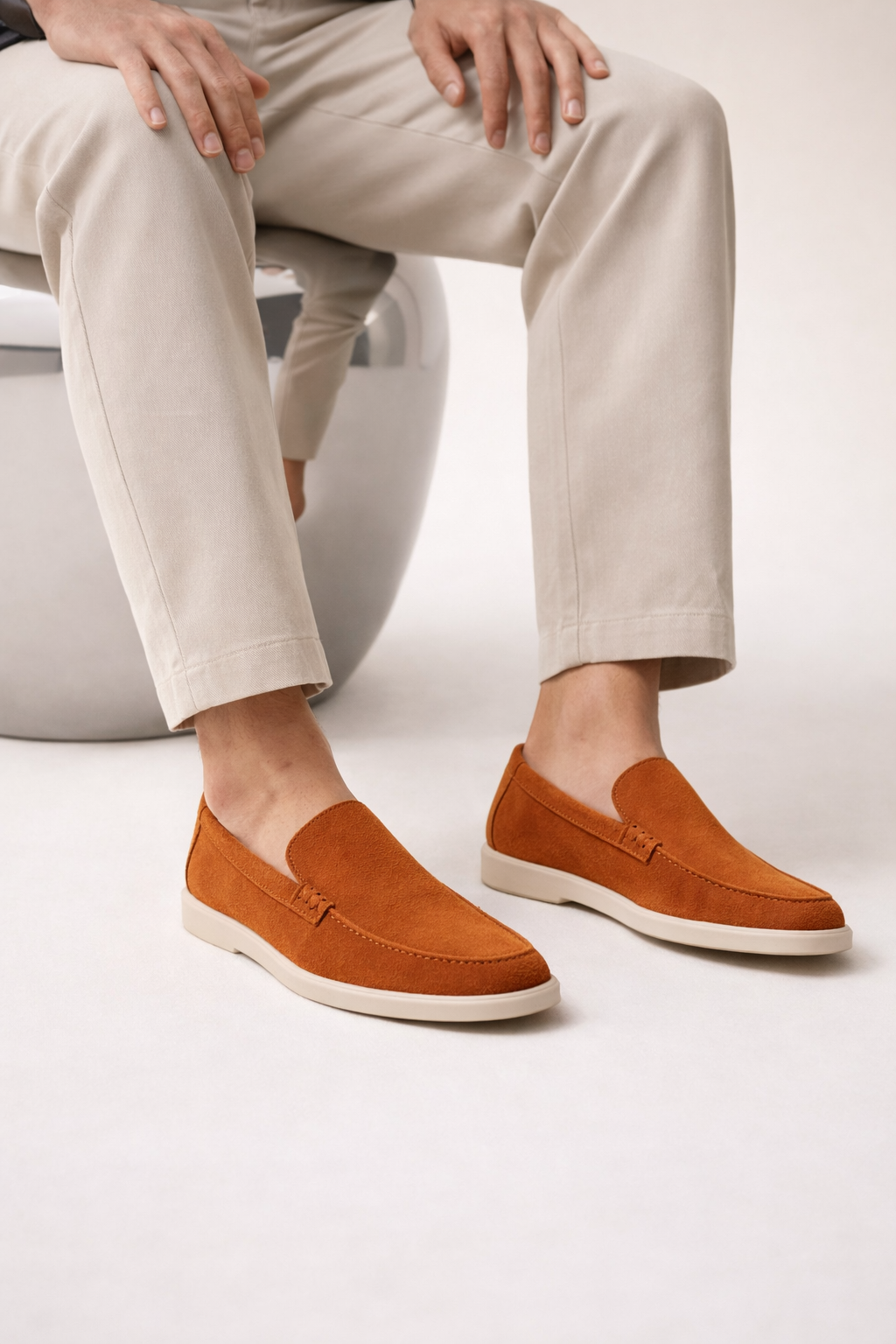 Velaro Suede Loafers Terracotta