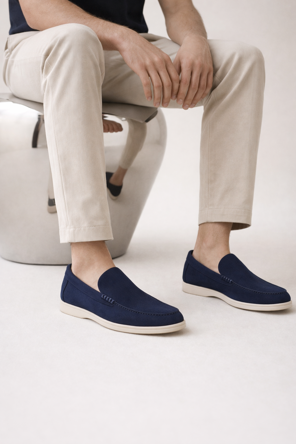 Velaro Suede Loafers Navy