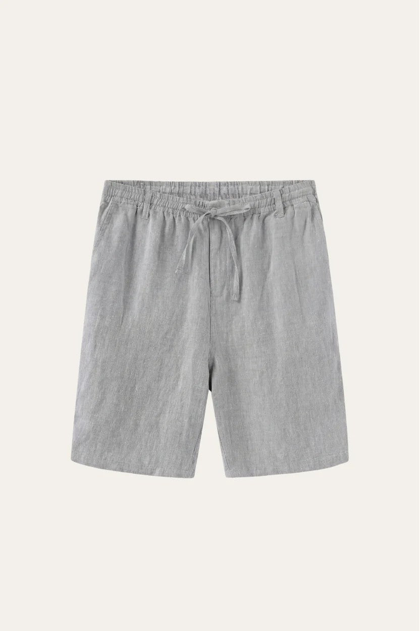 Rimini Linen Drawstring Shorts Grey