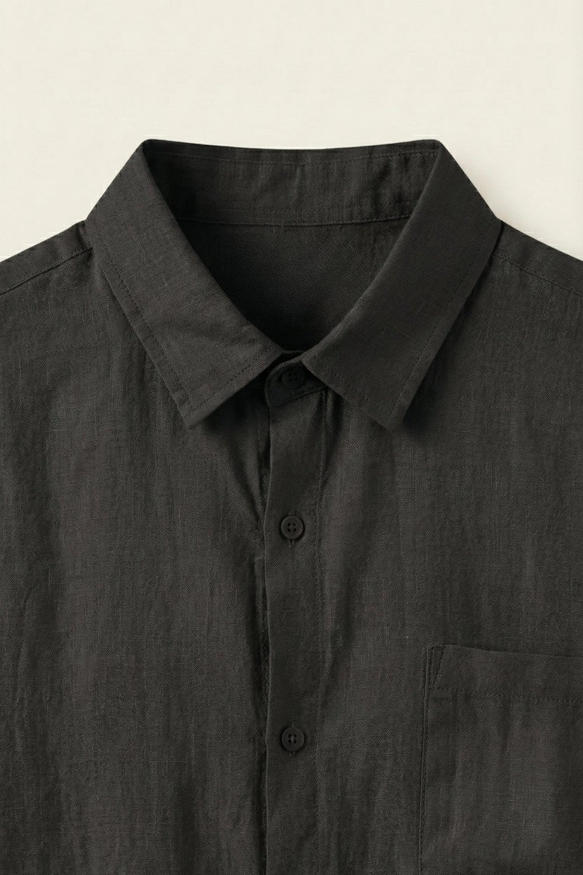 Torino Linen Shirt Black