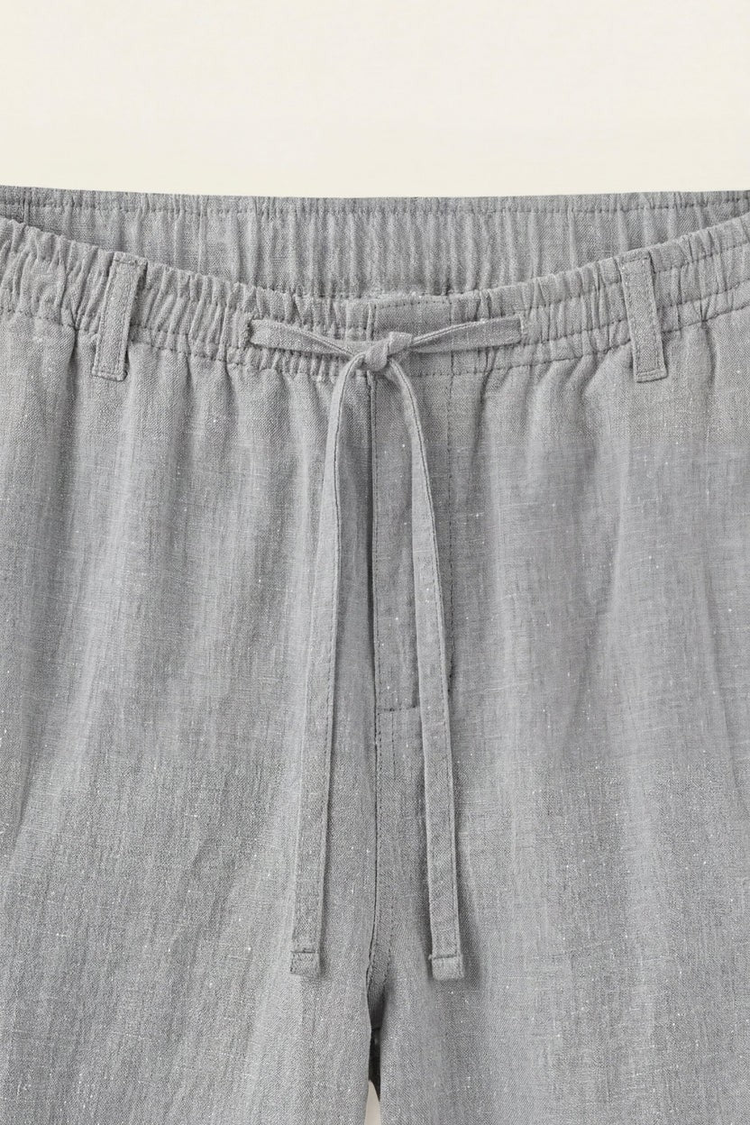 Rimini Linen Drawstring Shorts Grey