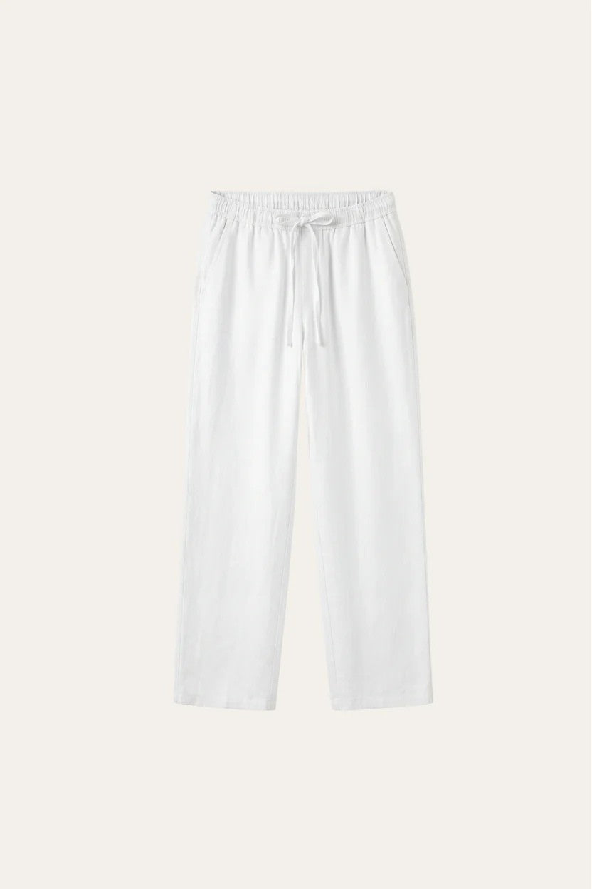 Catania Linen Pantalon White