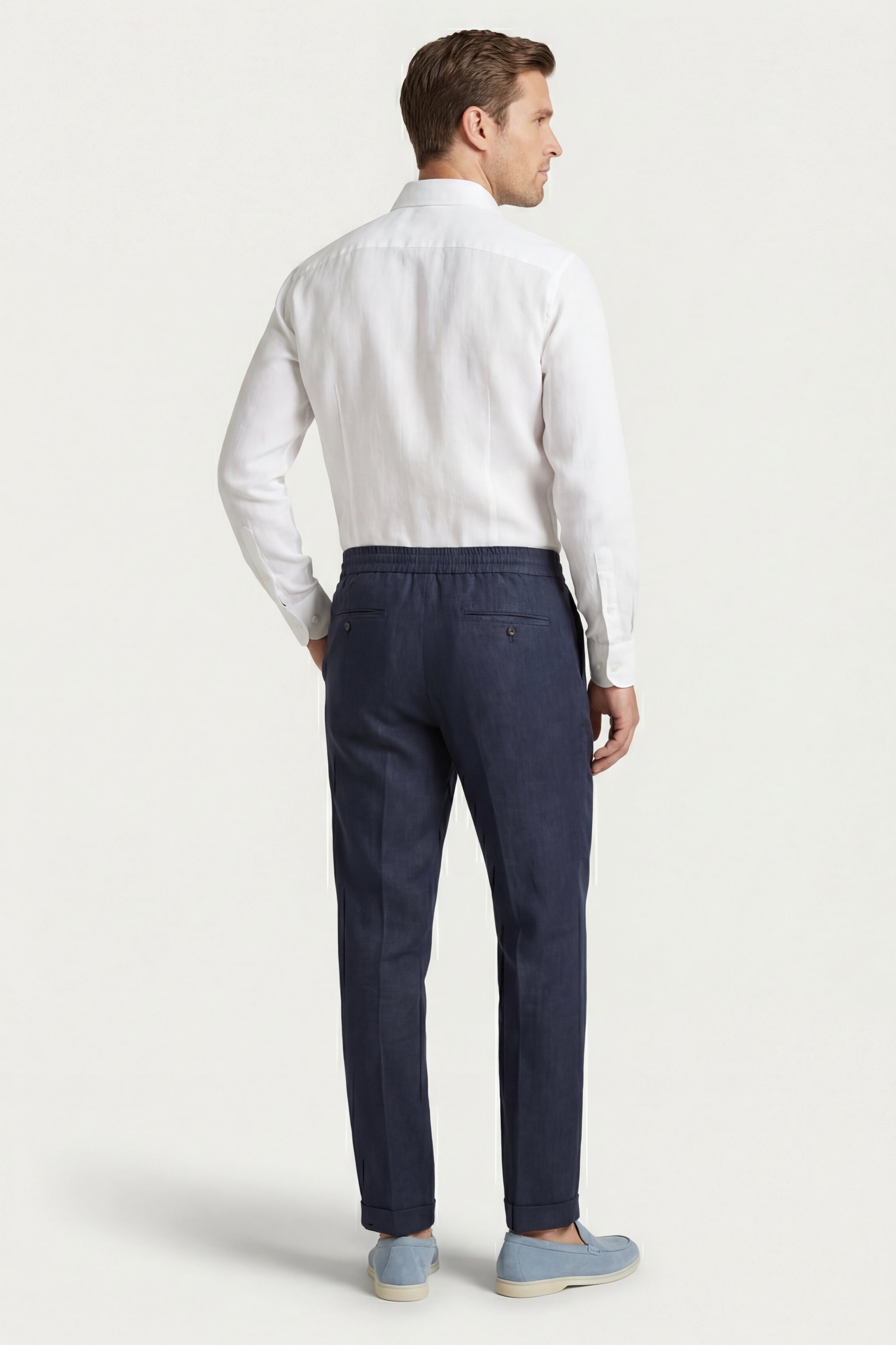 Valeno Drawstring Trousers Navy