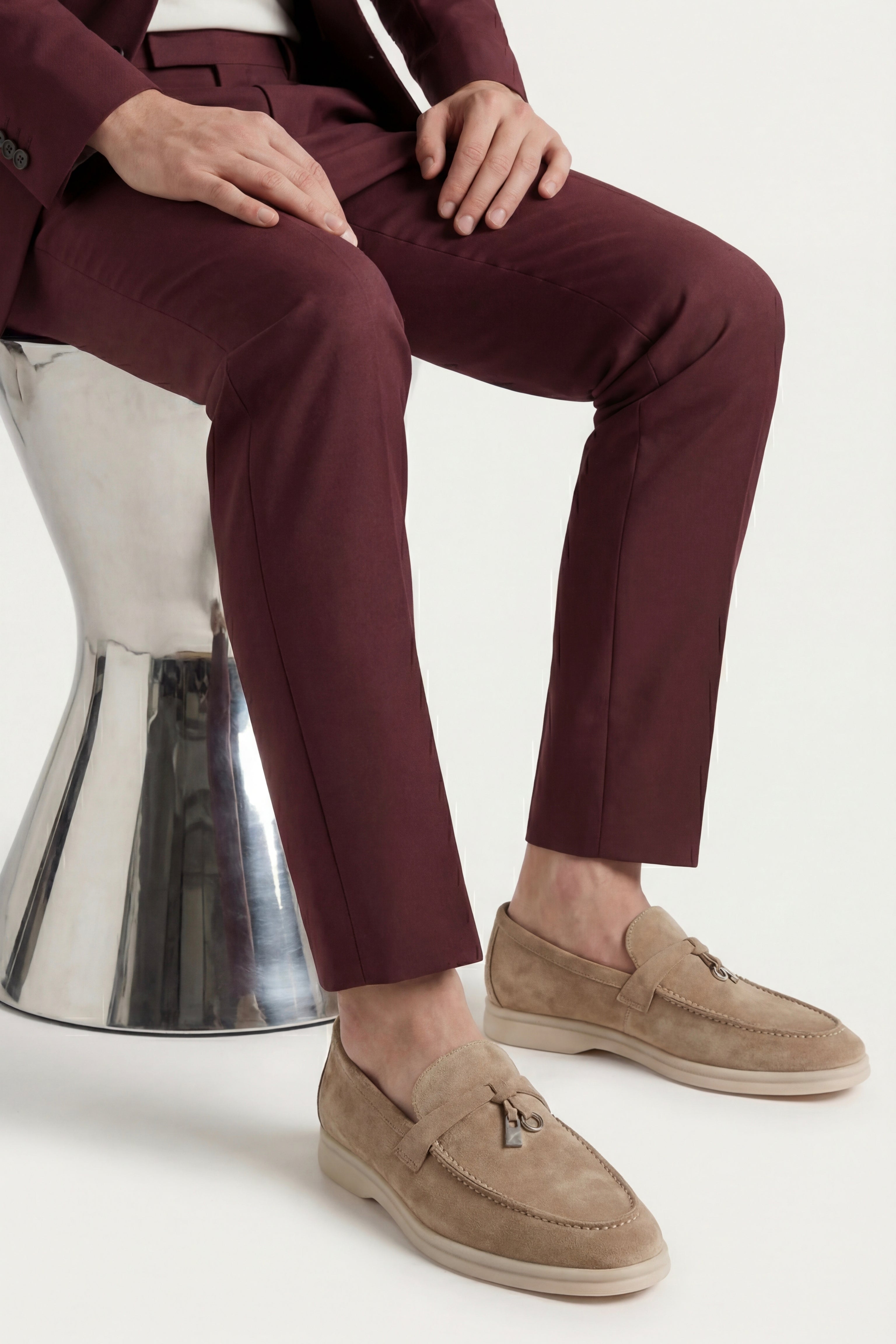 Velaro Buckle Loafer Taupe Brown
