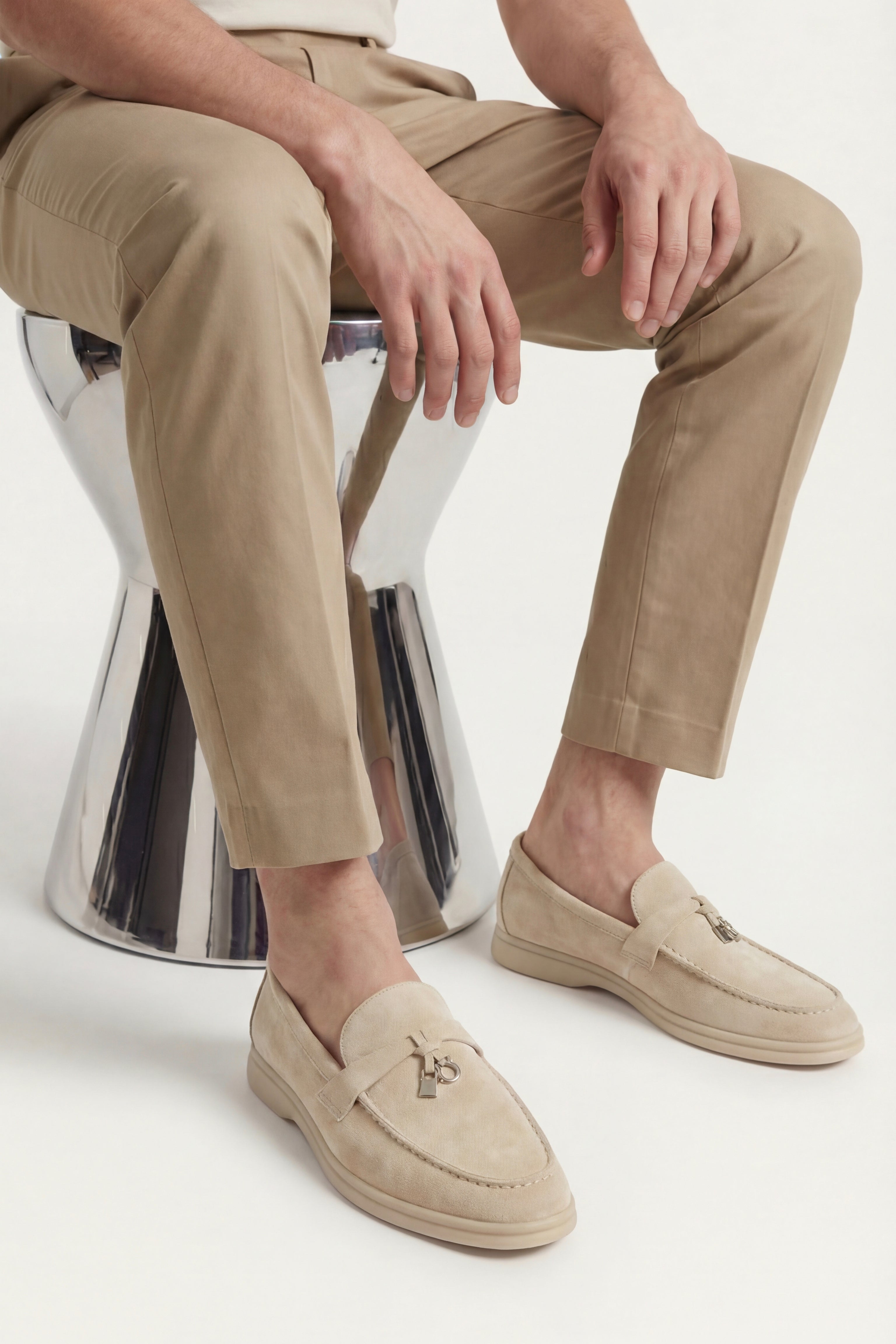 Velaro Buckle Loafer Sand Beige