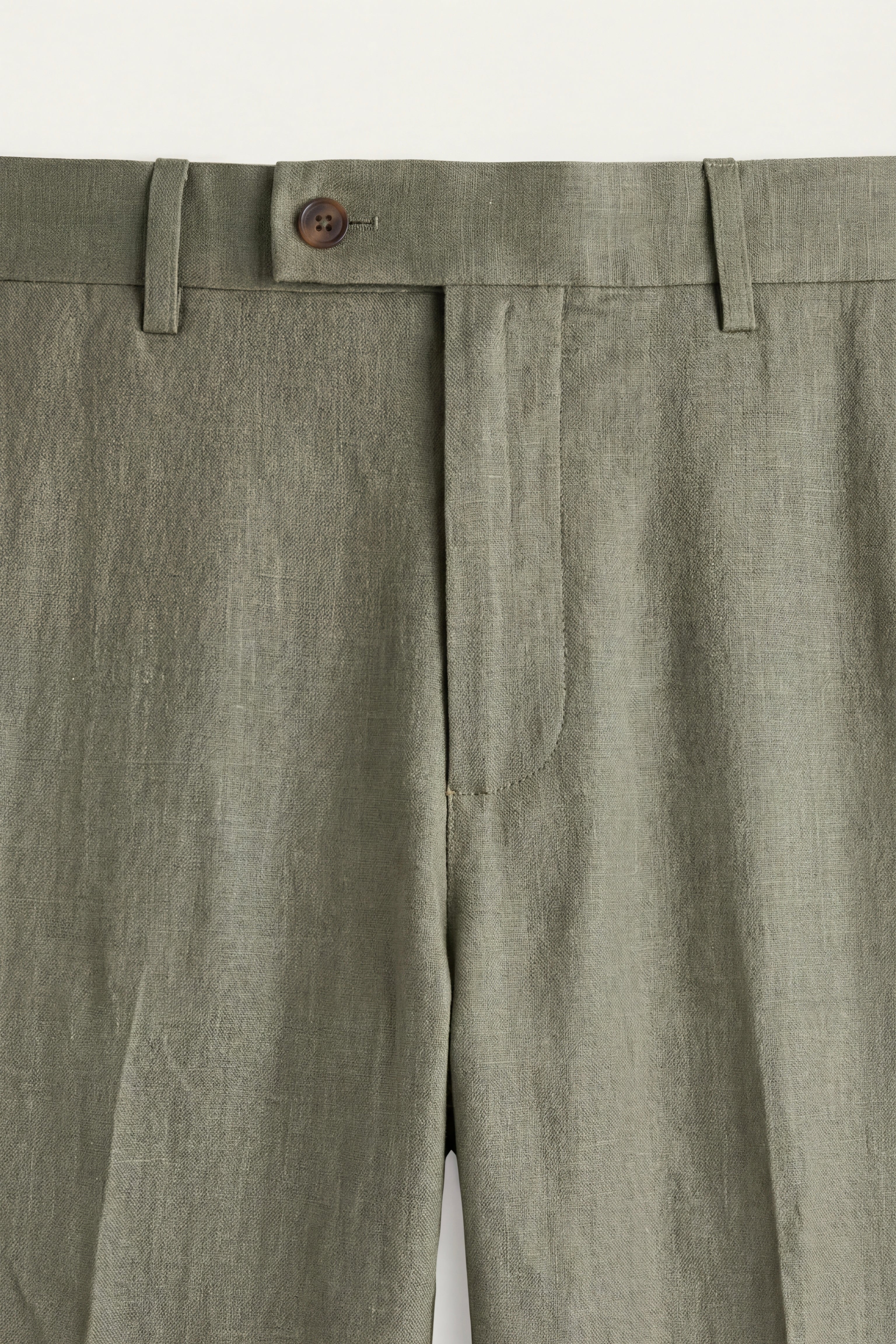 Modena Linen Tailored Trousers Sage
