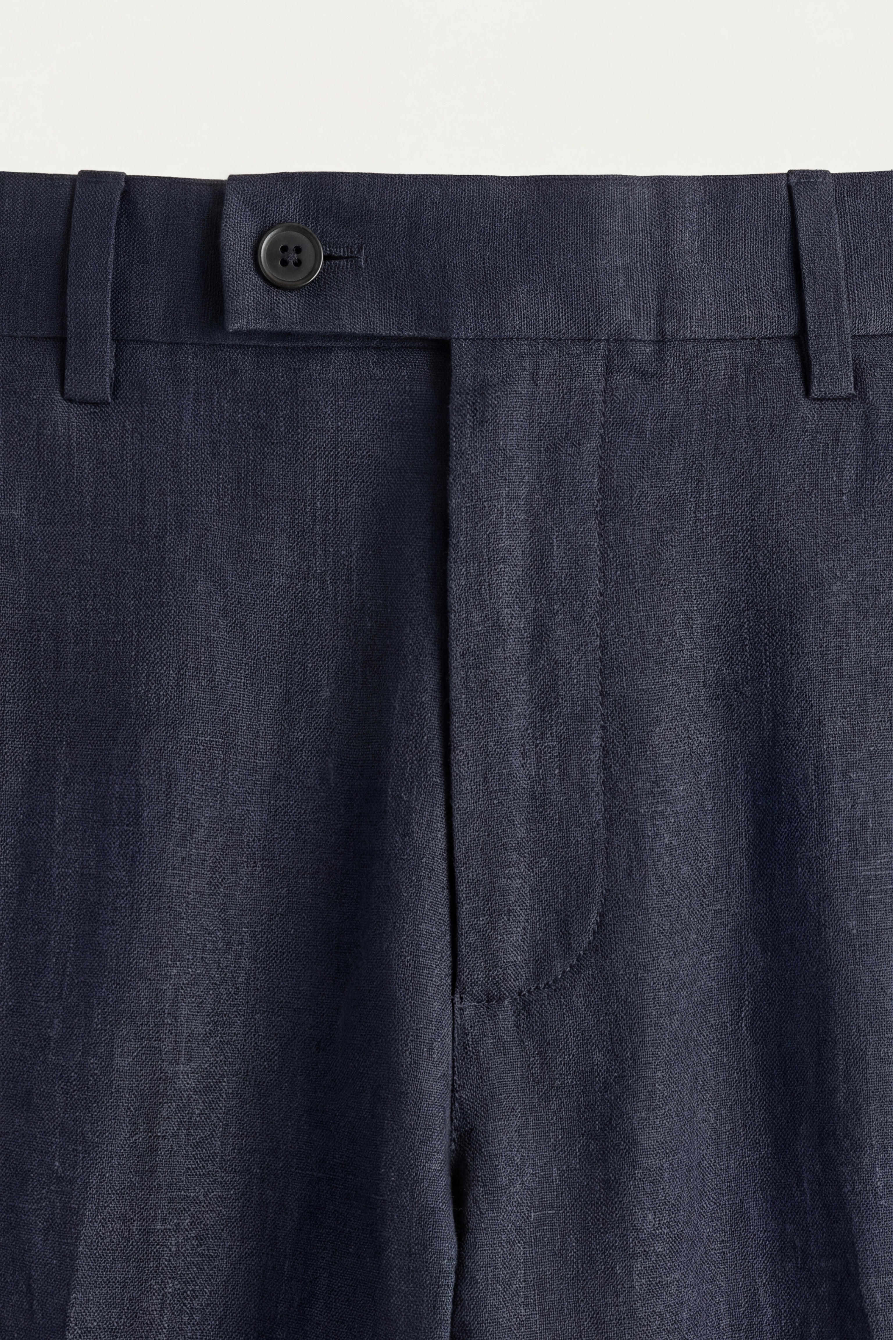 Modena Linen Tailored Trousers Navy