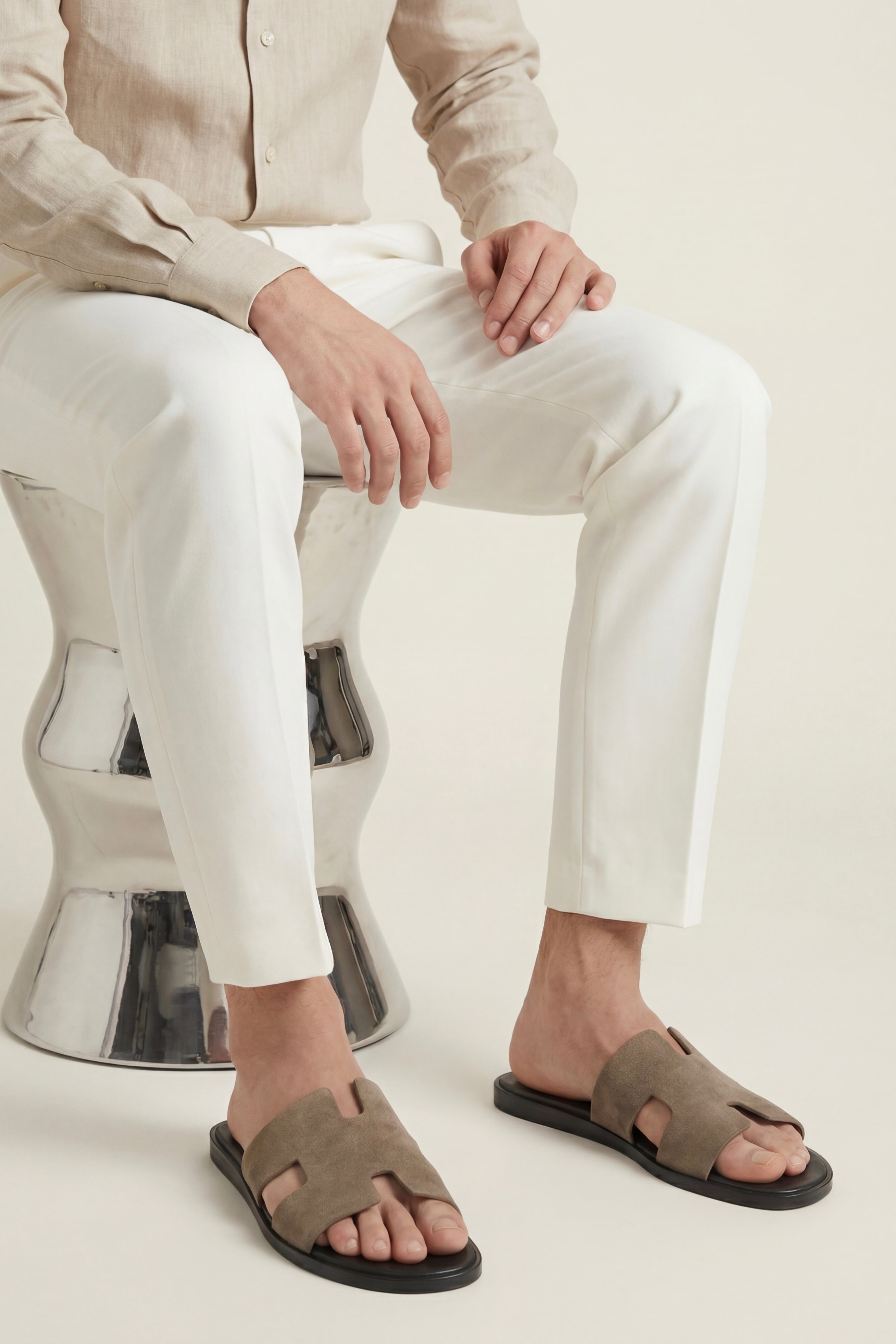 Matera Suede Sandal Taupe