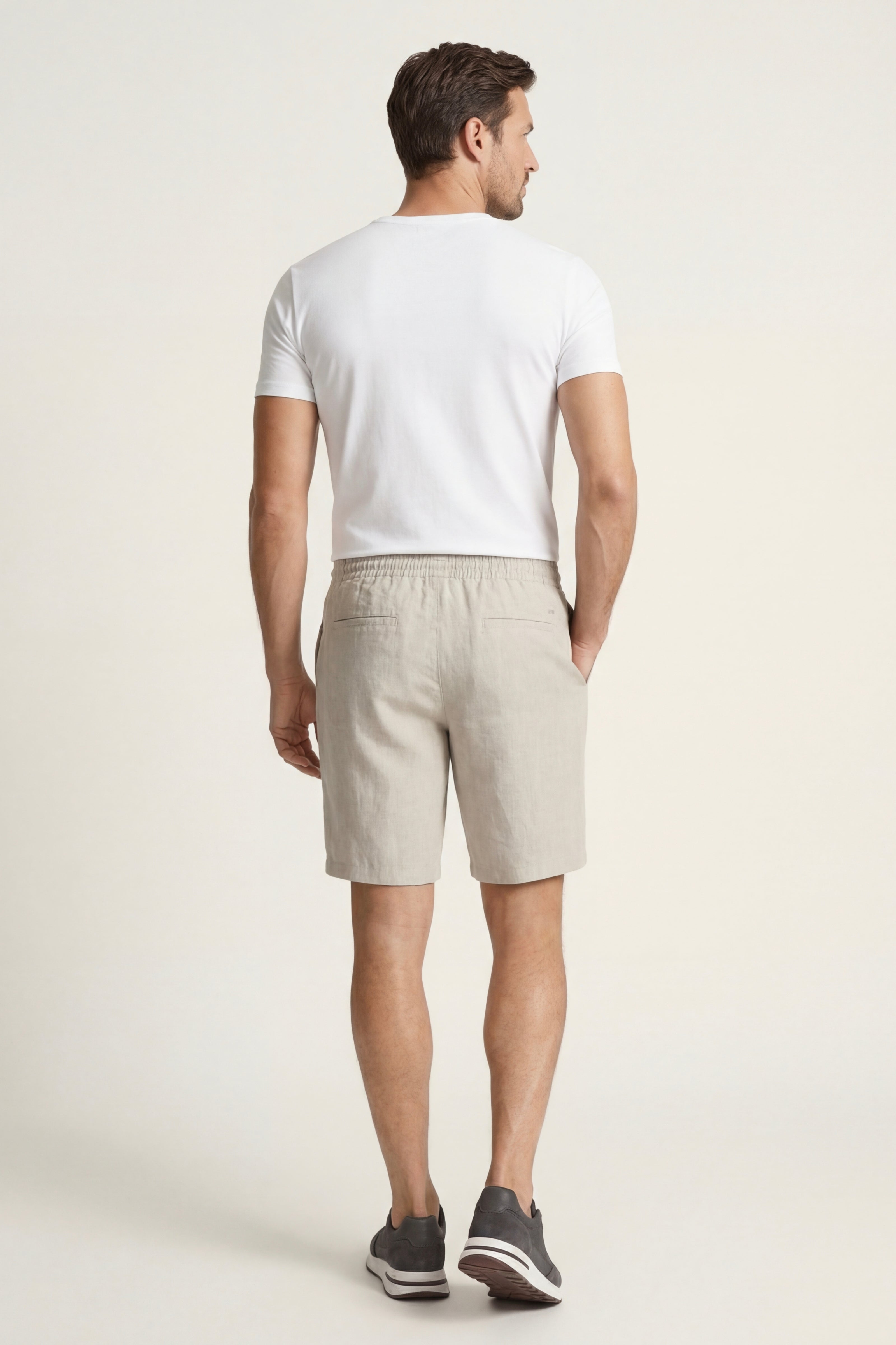 Rimini Linen Drawstring Shorts Beige