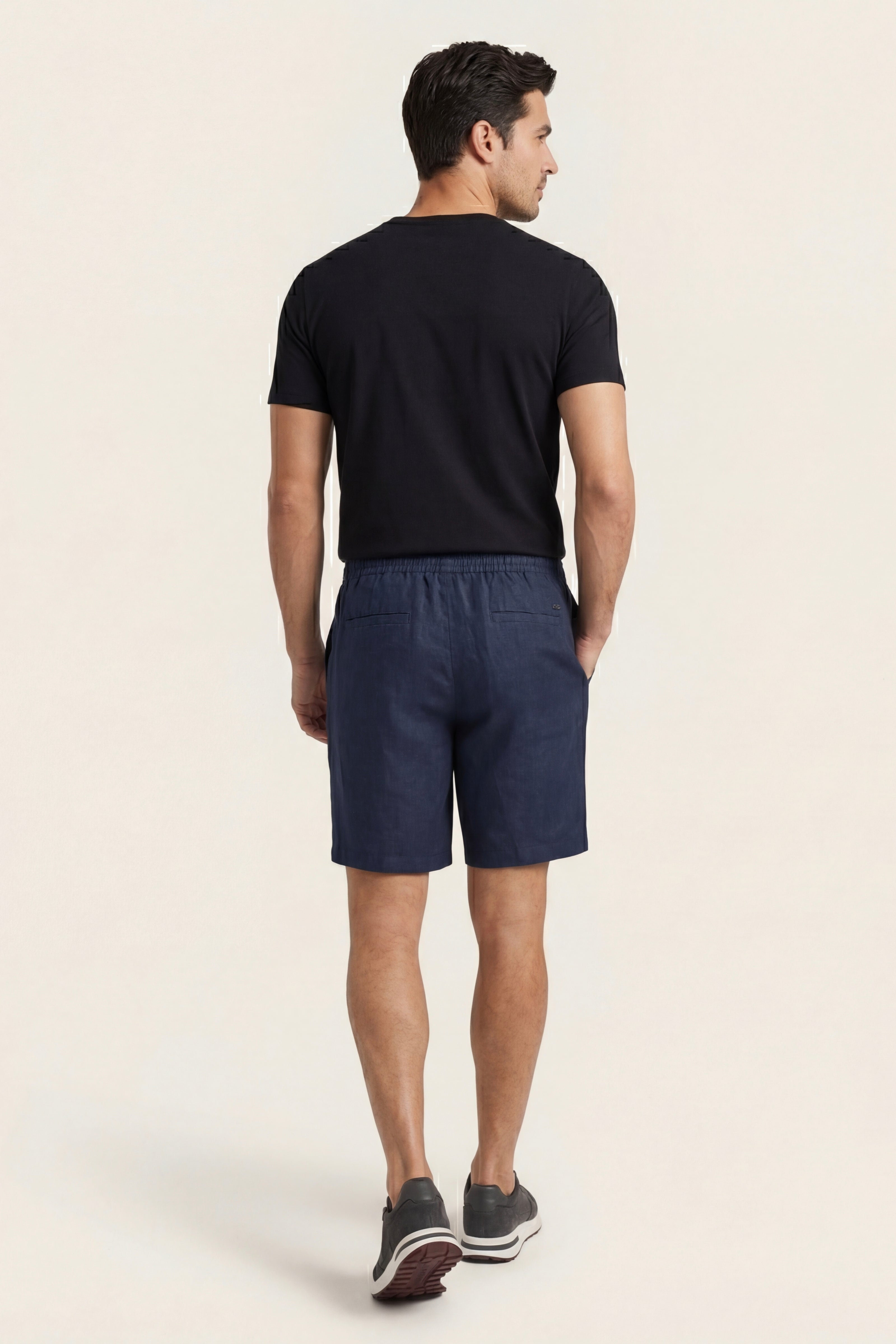 Rimini Linen Drawstring Shorts Blue