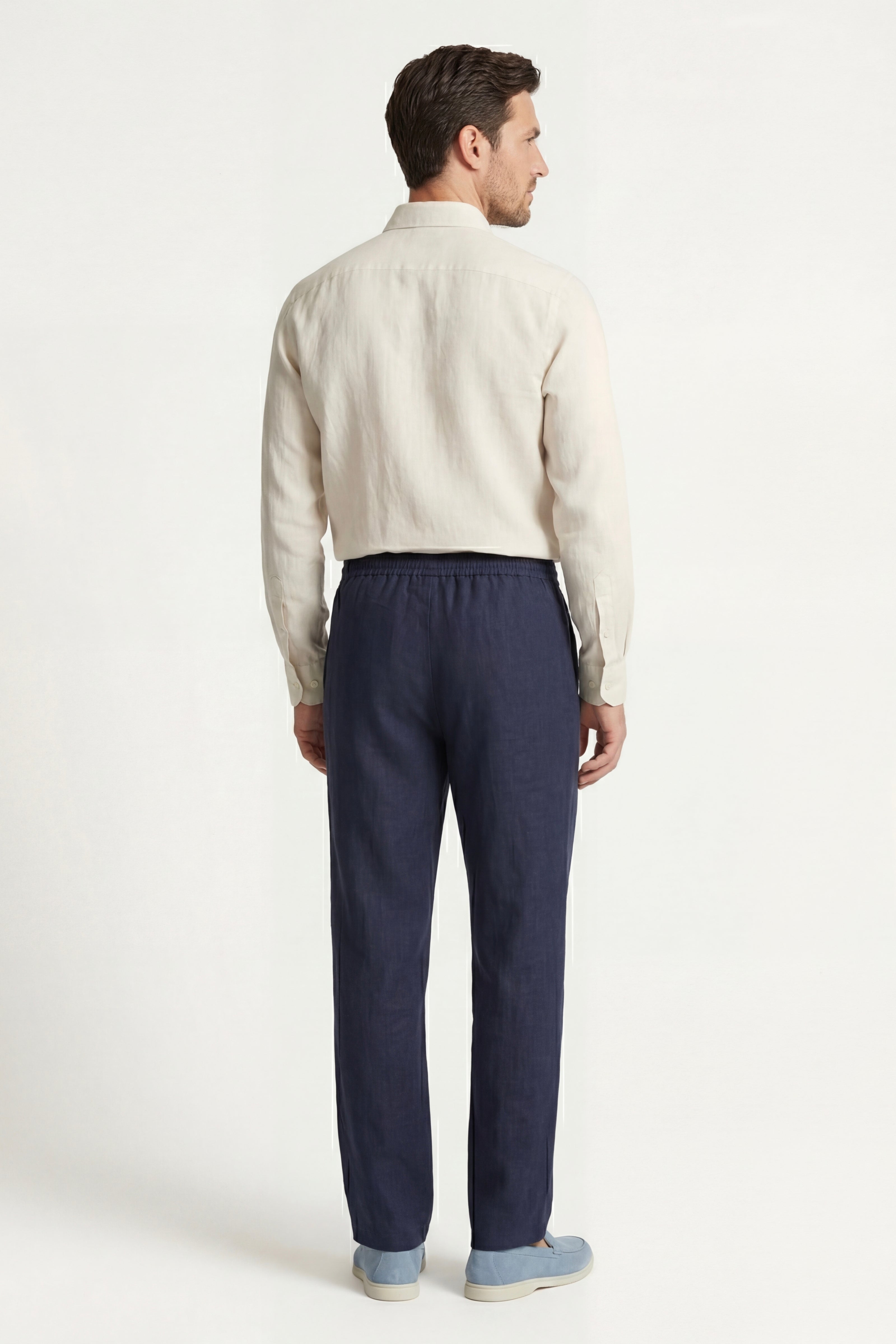 Catania Linen Pantalon Blue
