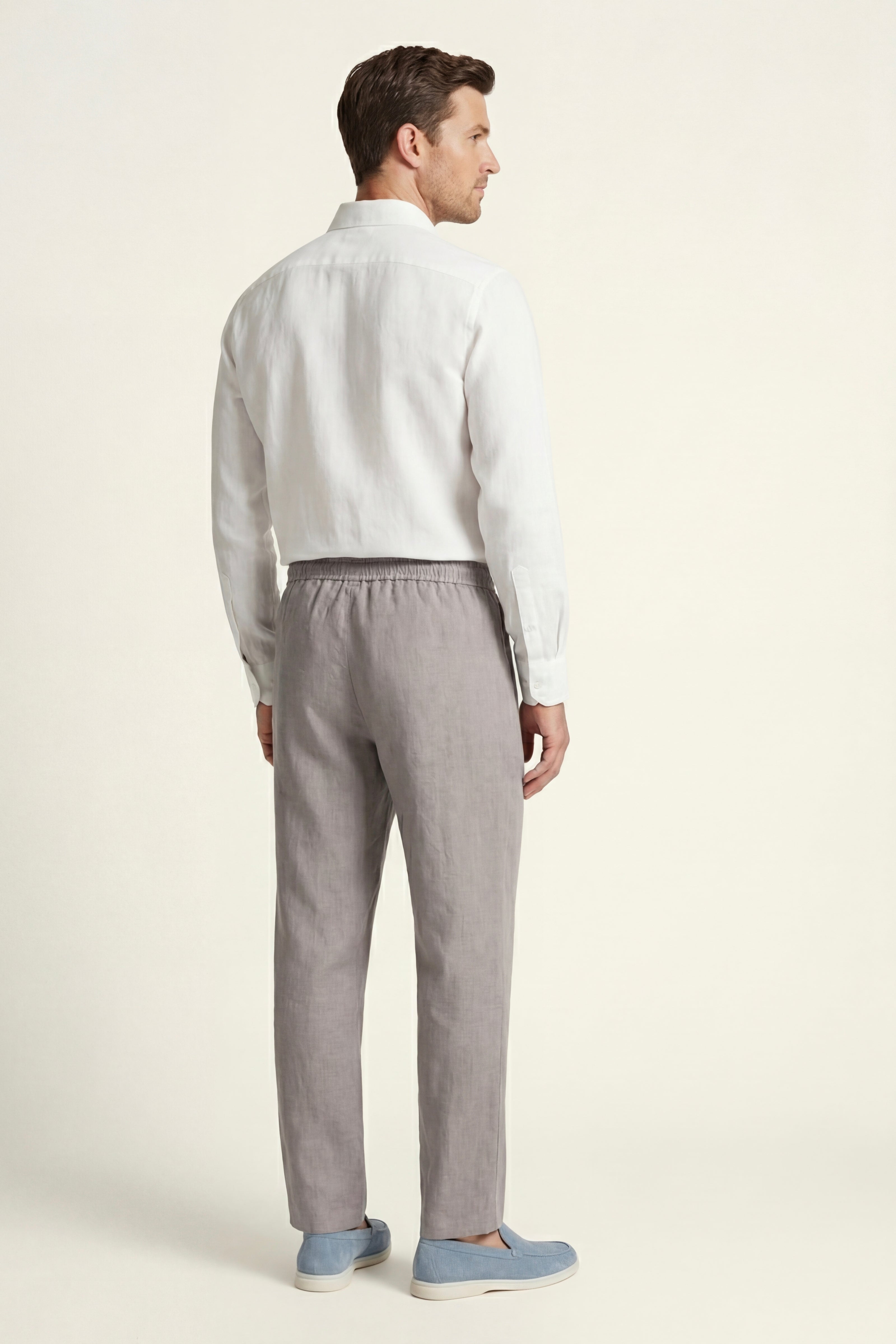 Catania Linen Pantalon Grey