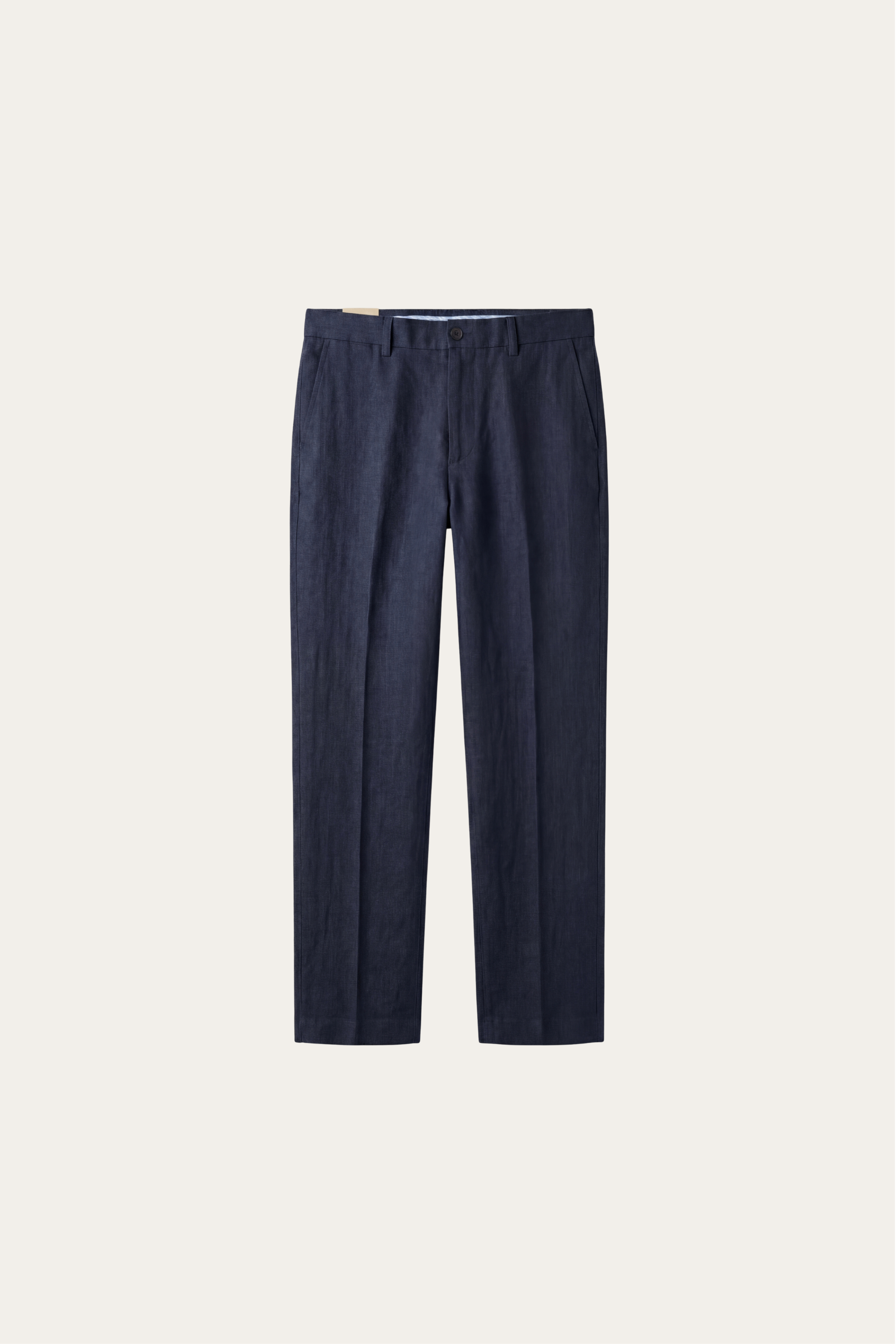 Cortona Linen Straight Trousers Navy