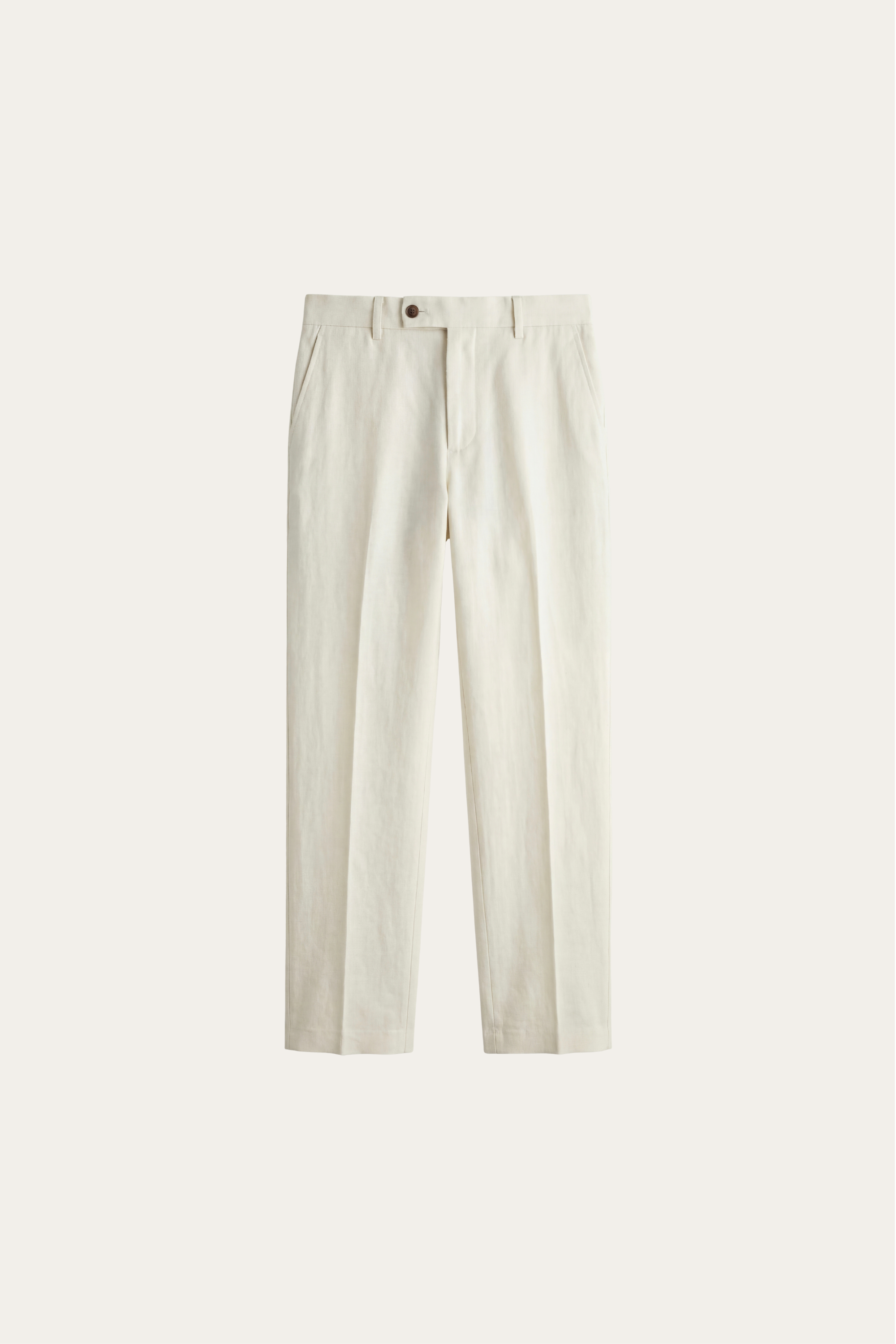 Modena Linen Tailored Trousers Light Beige
