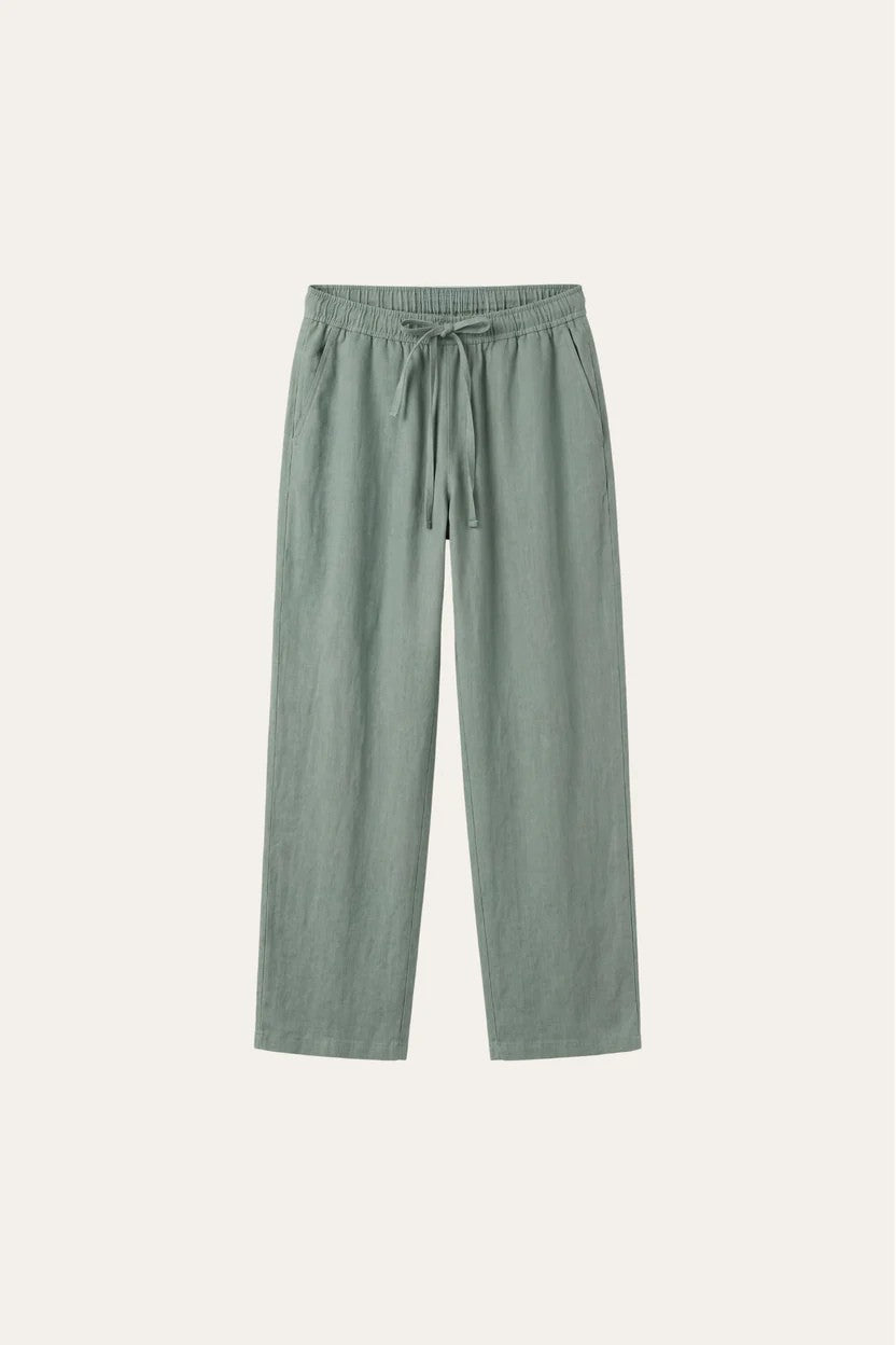 Catania Linen Pantalon Green