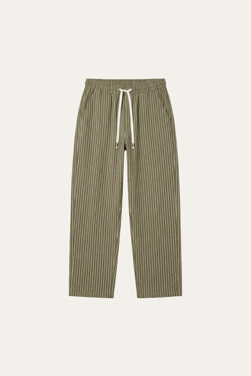 Siena Linen Trousers Olive Stripe
