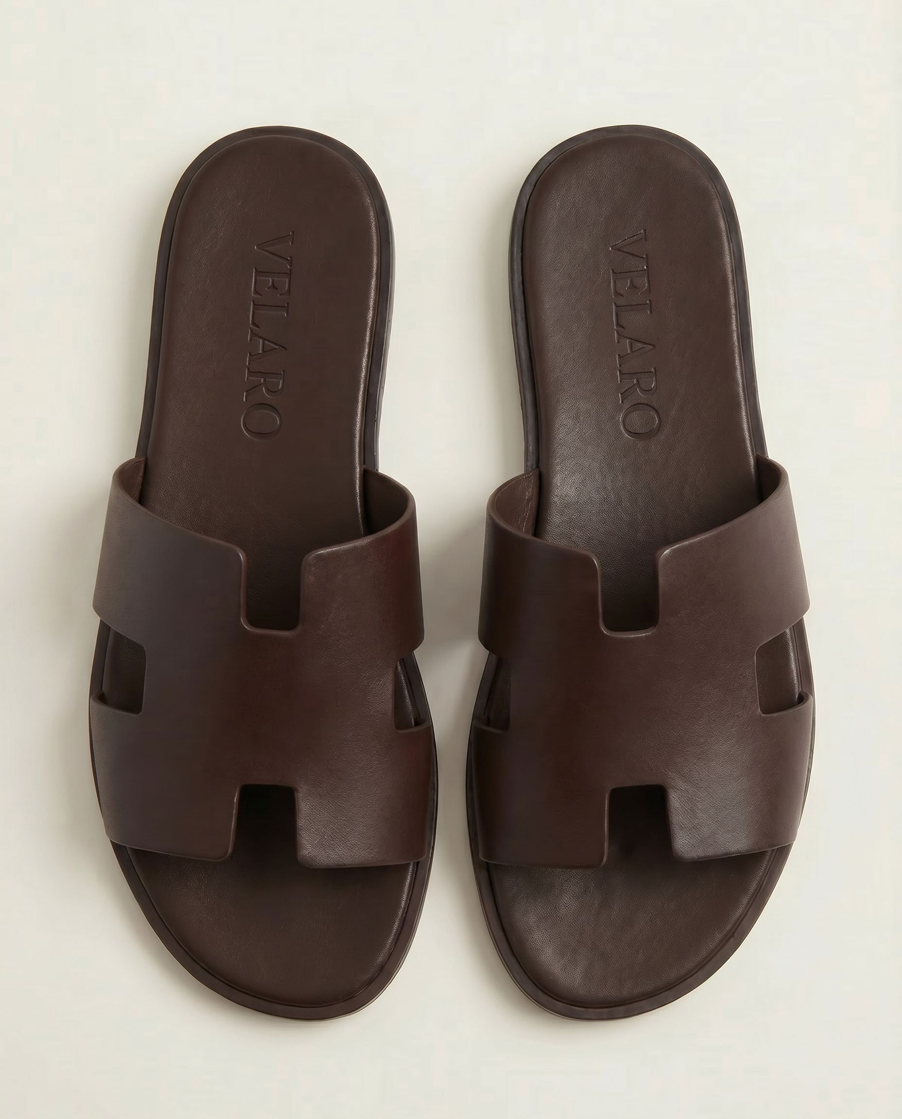 Arezzo Leather Sandal Dark Brown