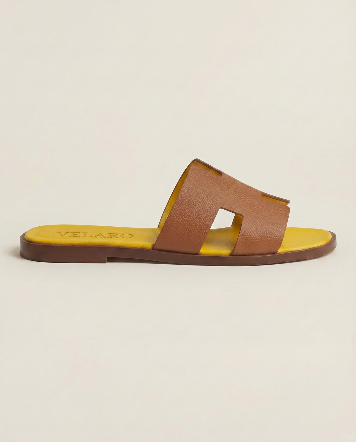 Velaro Leather Sandal Tan & Yellow