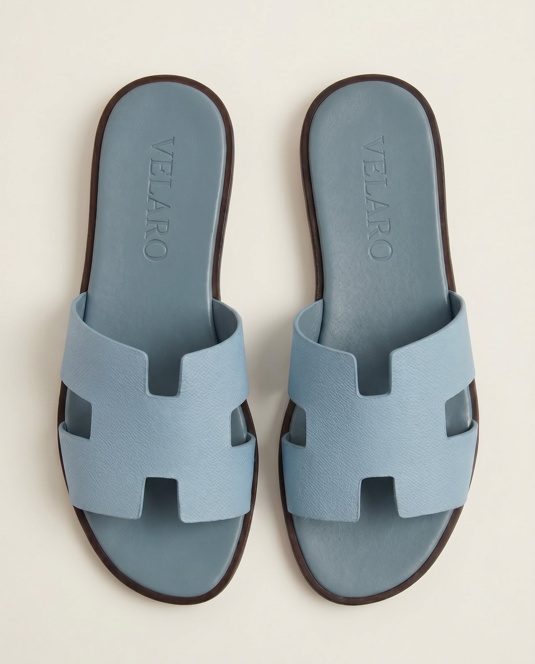 Arezzo Leather Sandal Light Blue