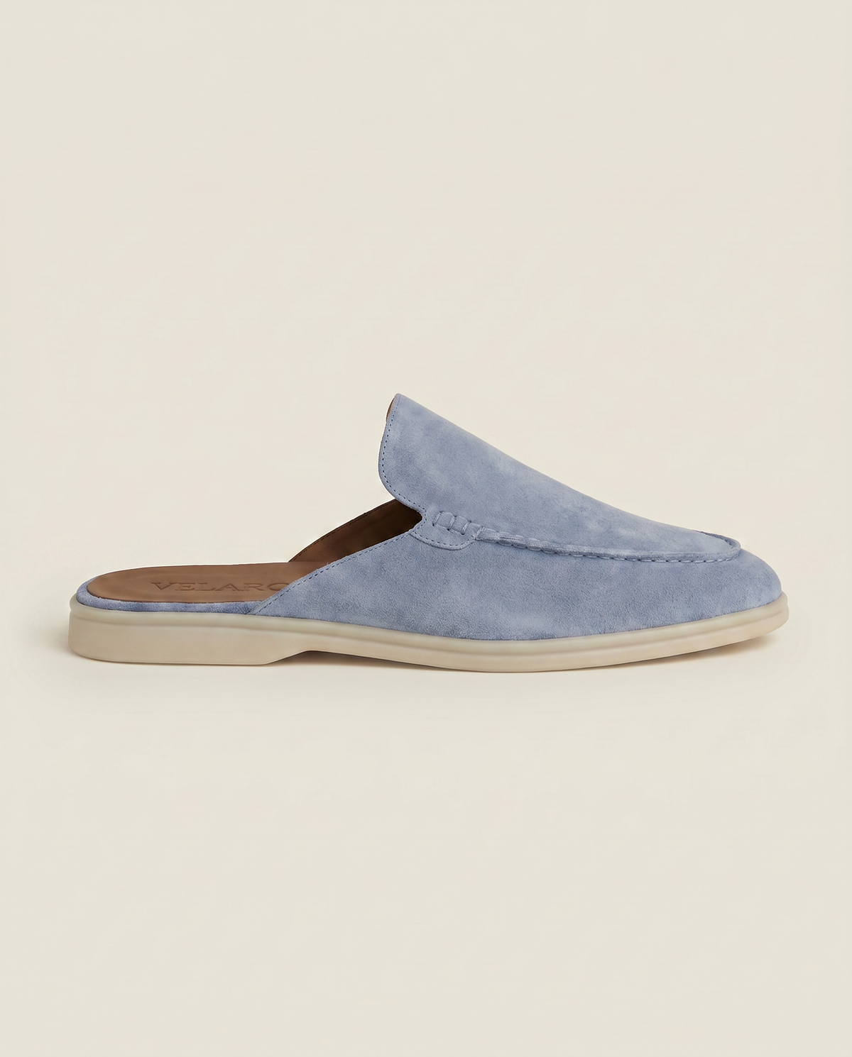 Yacht Suede Mule Baby Blue