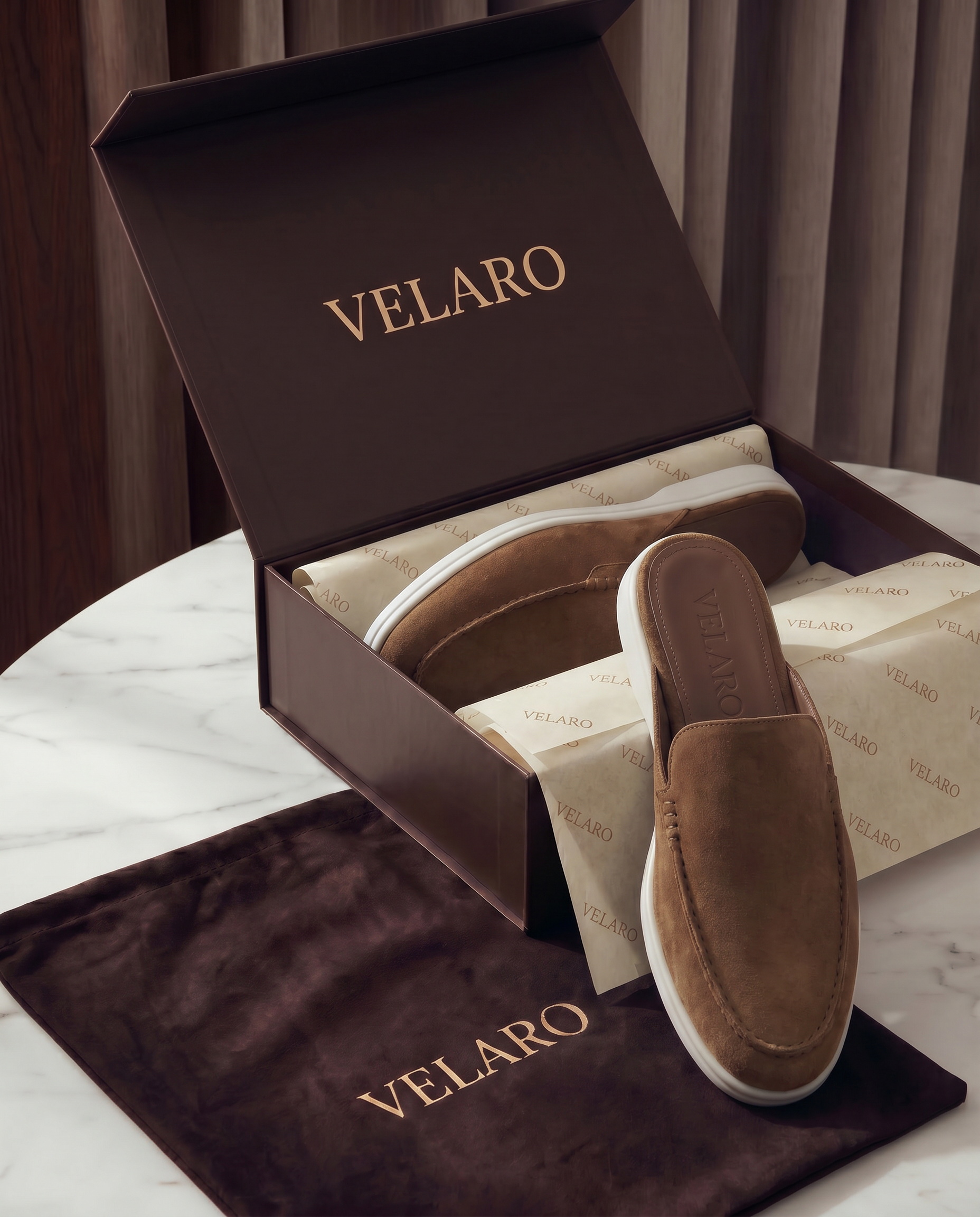 Yacht Suède Mule Tan