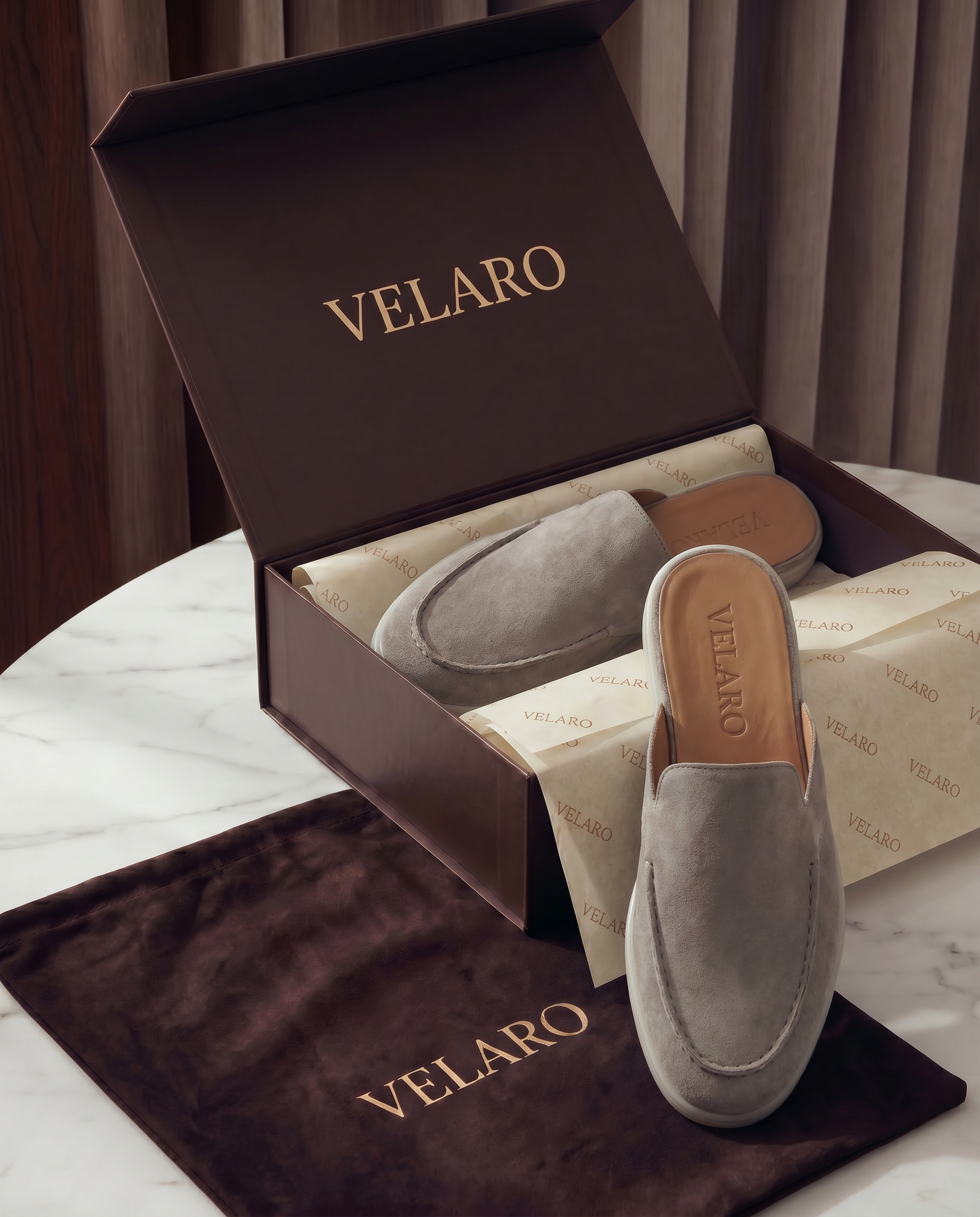 Yacht Suède Mule V2 Stone